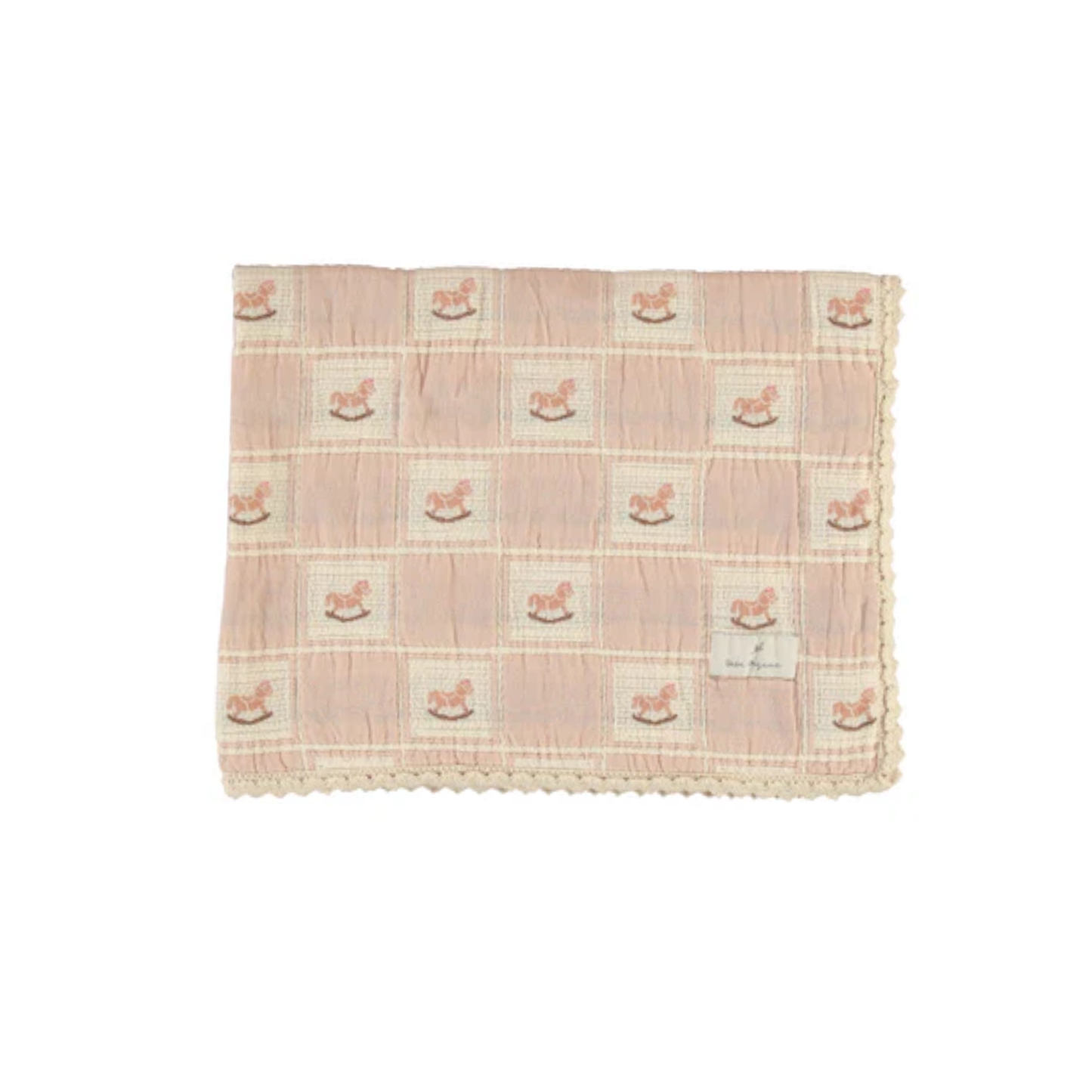 Bebe Organic Rocking Horse Patchwork Blanket