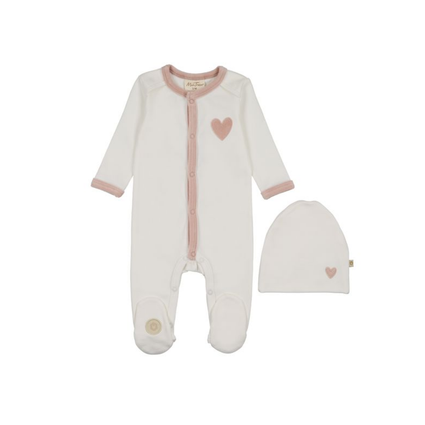Mon Tresor Patch Velour Footie