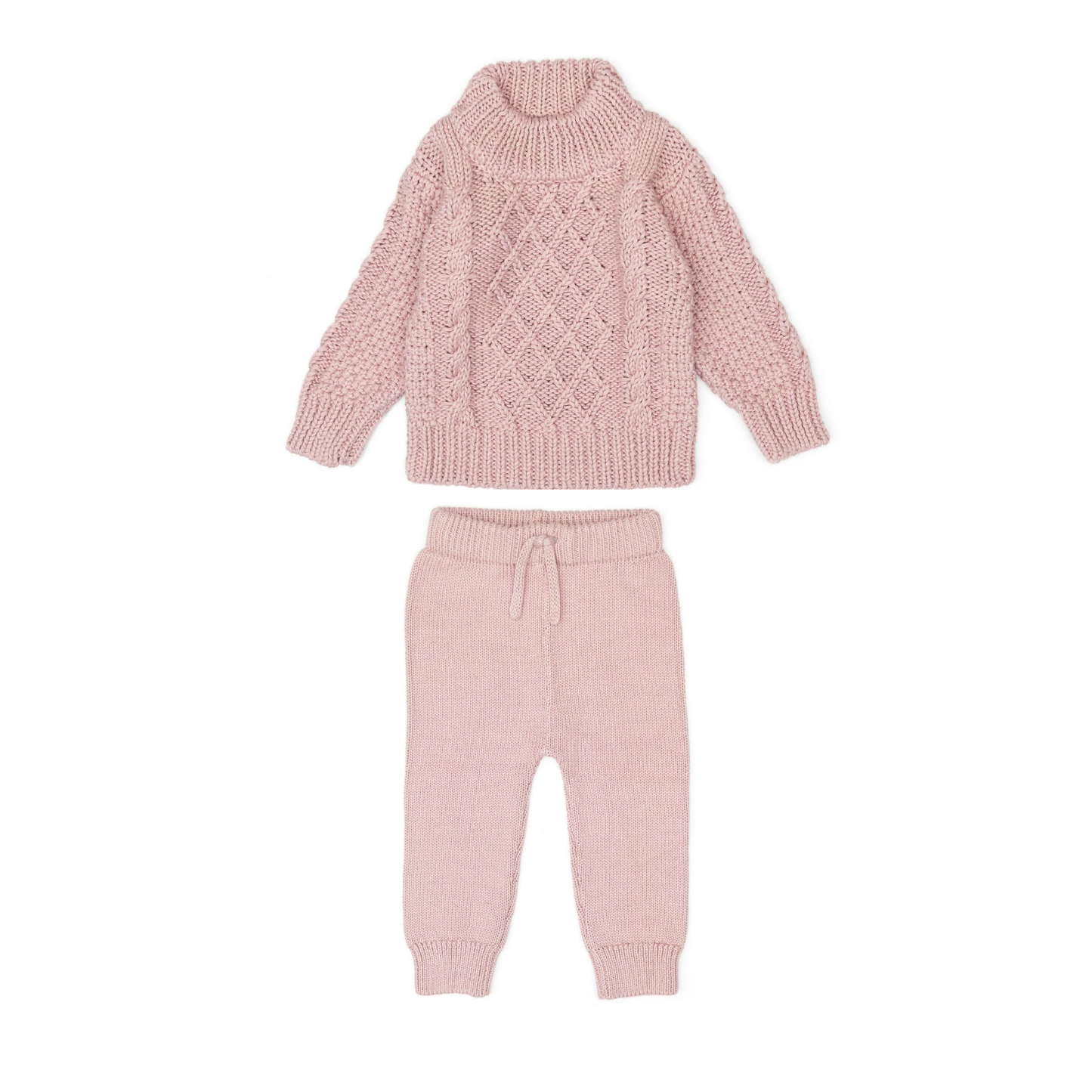 Little Noah Girl Braided Sweater Set