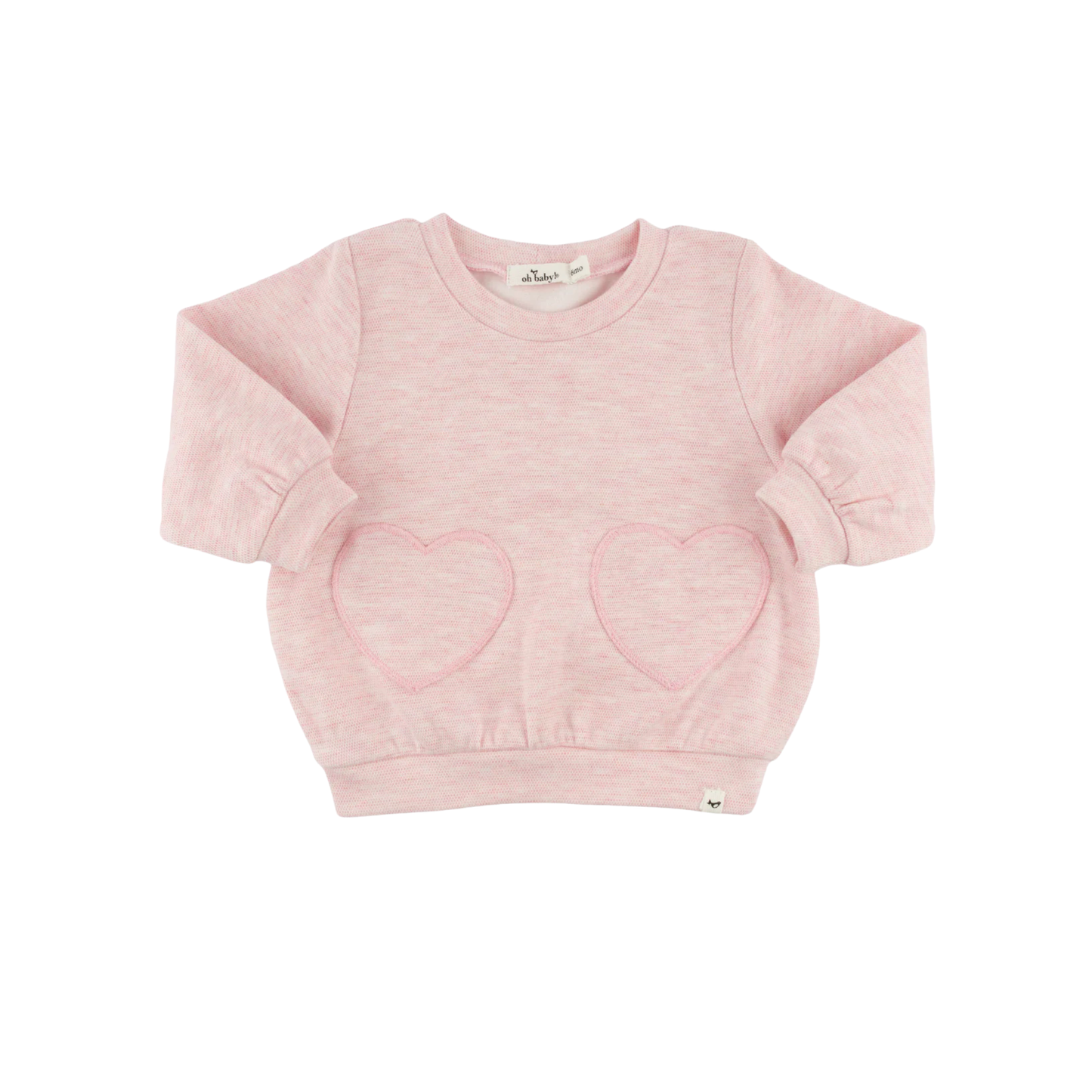 Oh Baby! Honeycomb Heart Pocket Sweatshirt