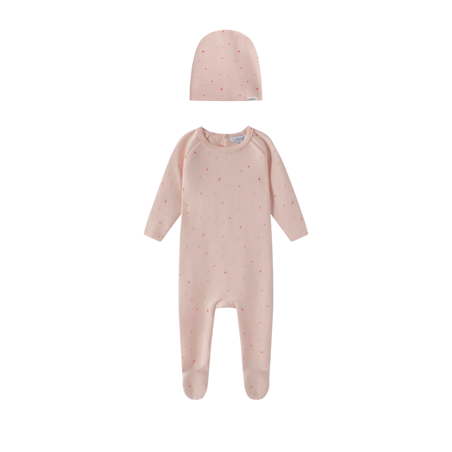 Oubon Cotton Allover Star/Heart Footie