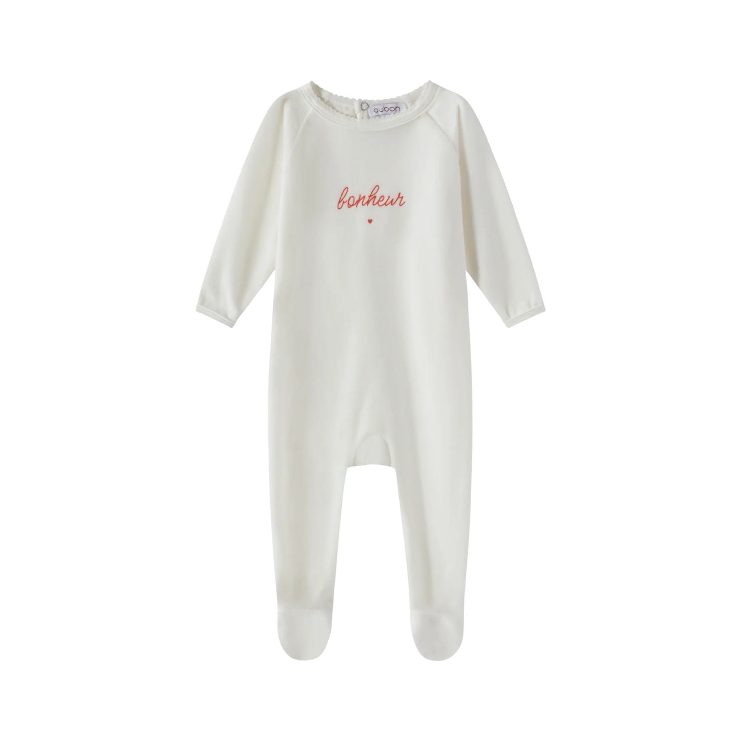 Oubon Velour-Bon Huer Print Footie