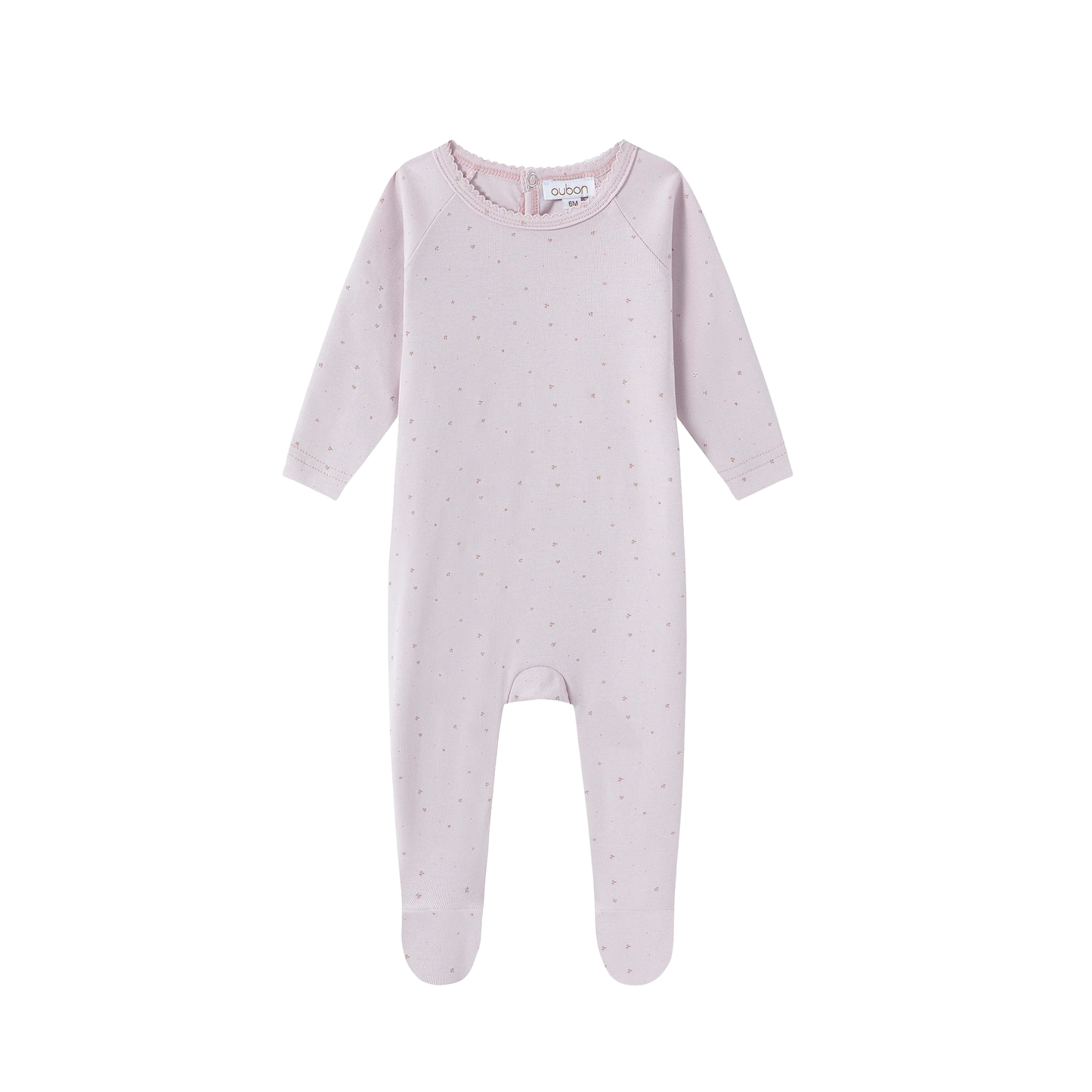 Oubon Lavender Floral Print Footie