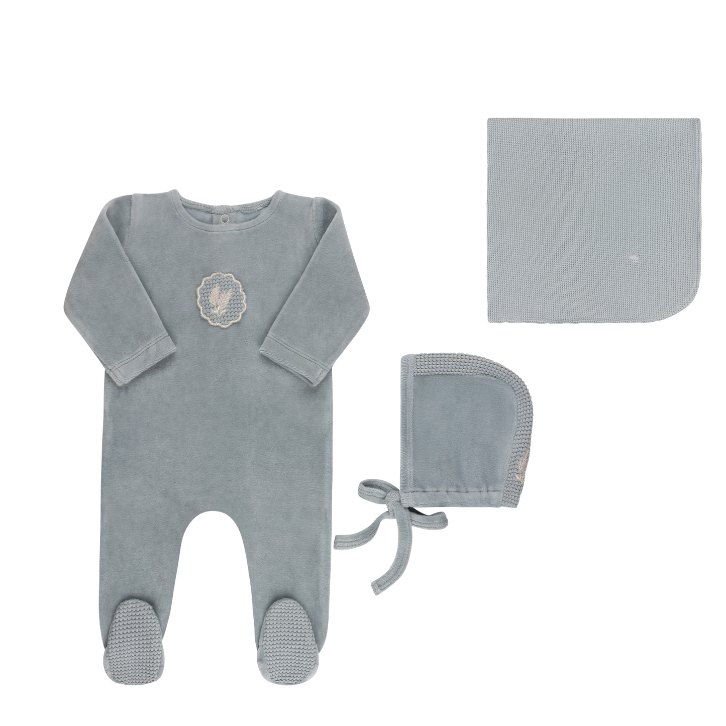Tricot Bebe Crochet Footie Set