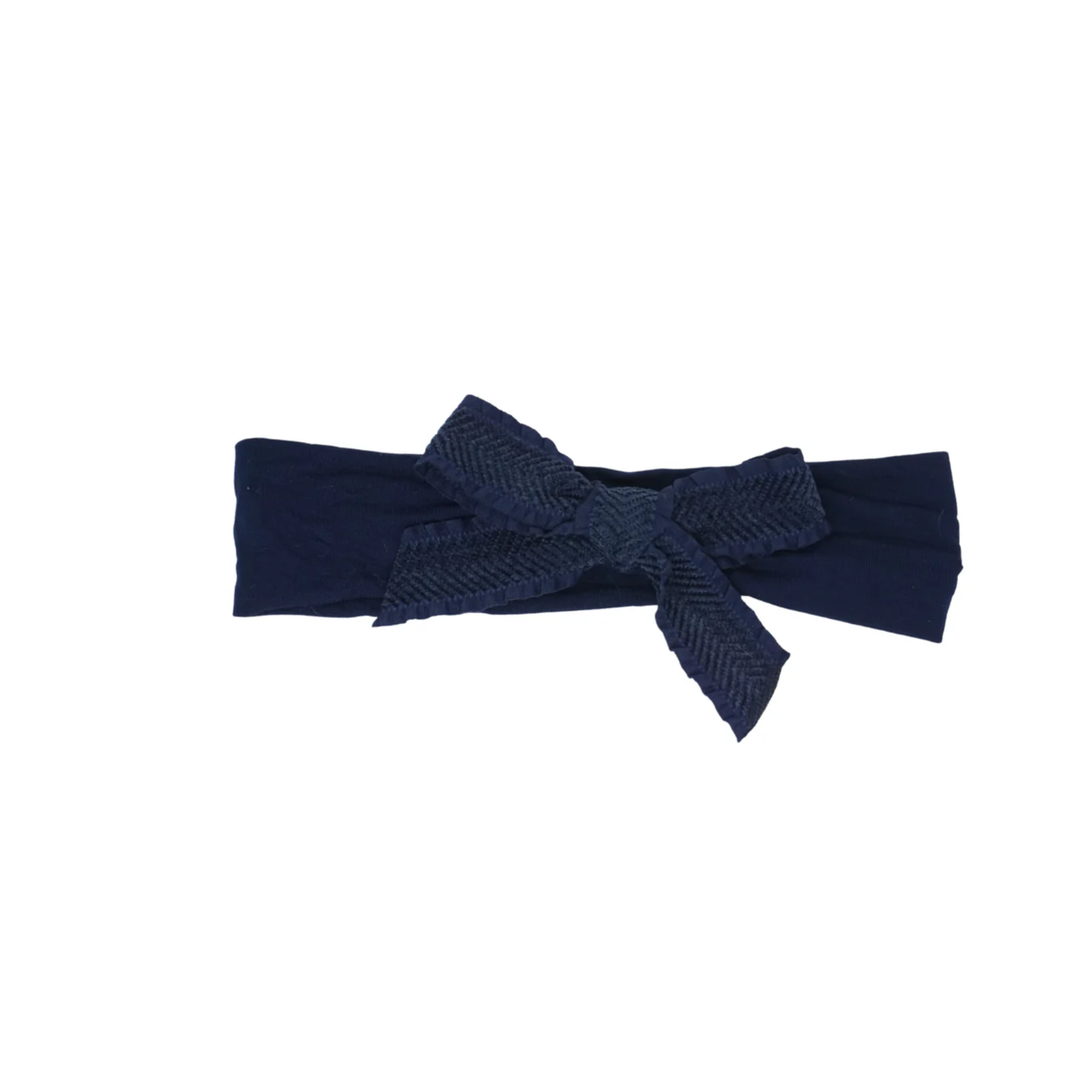 Bandeau Ruffle Herringbone Baby Modal Headband
