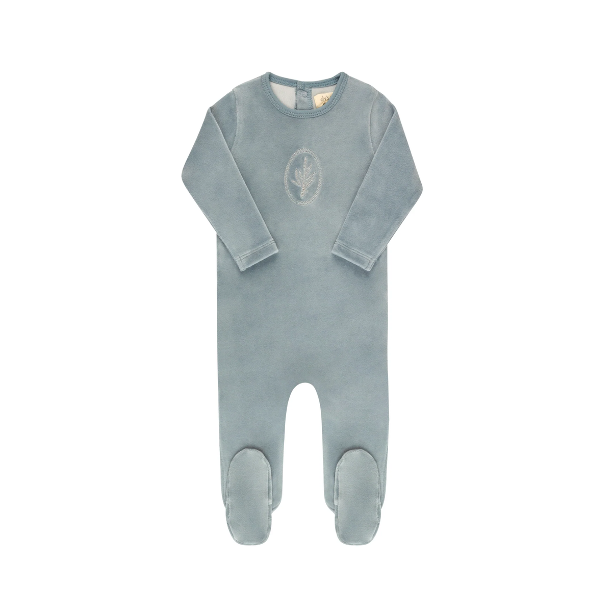 Ely`s & Co Velour Center Floral Footie