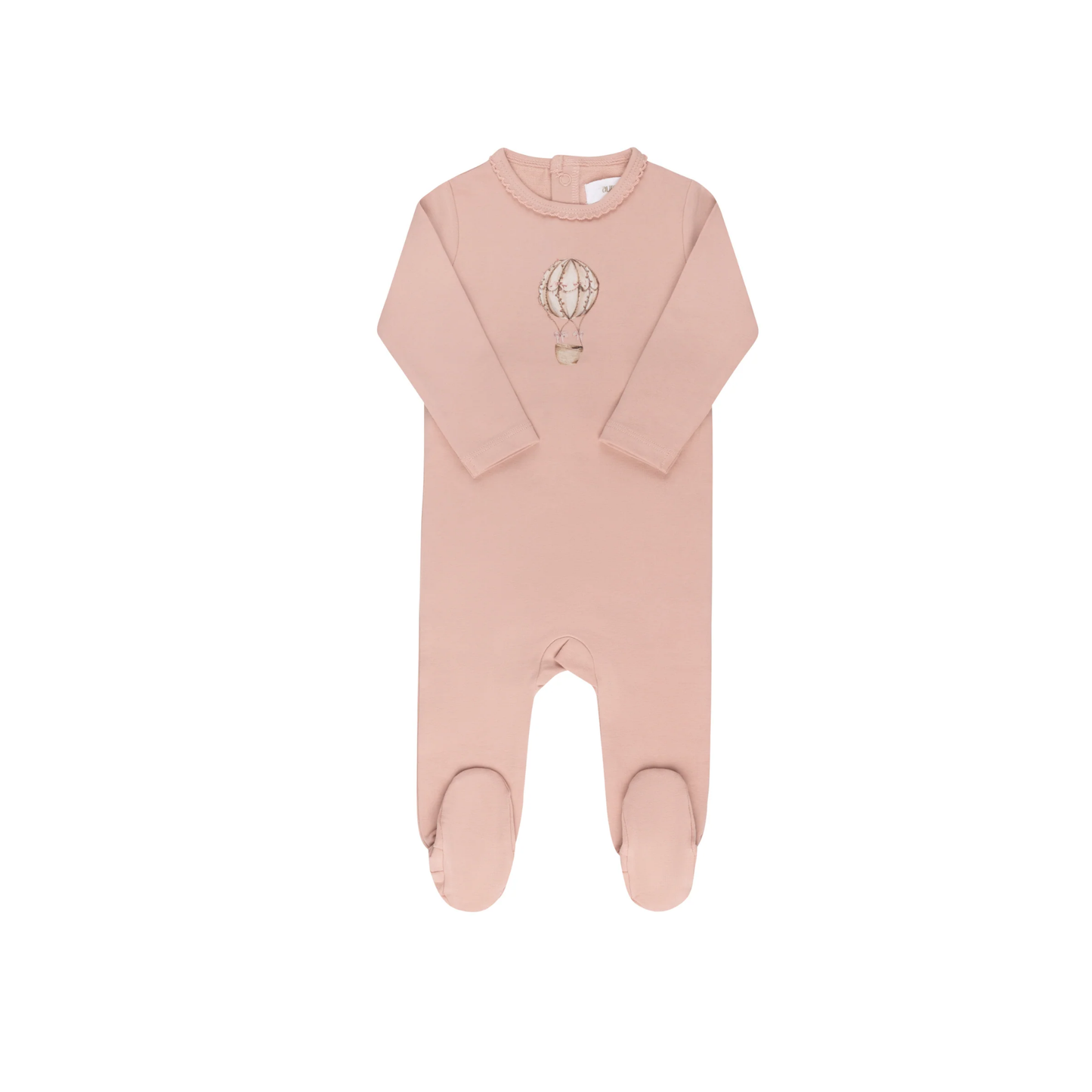 Aurora Girl French Terry Hot Air Balloon Footie