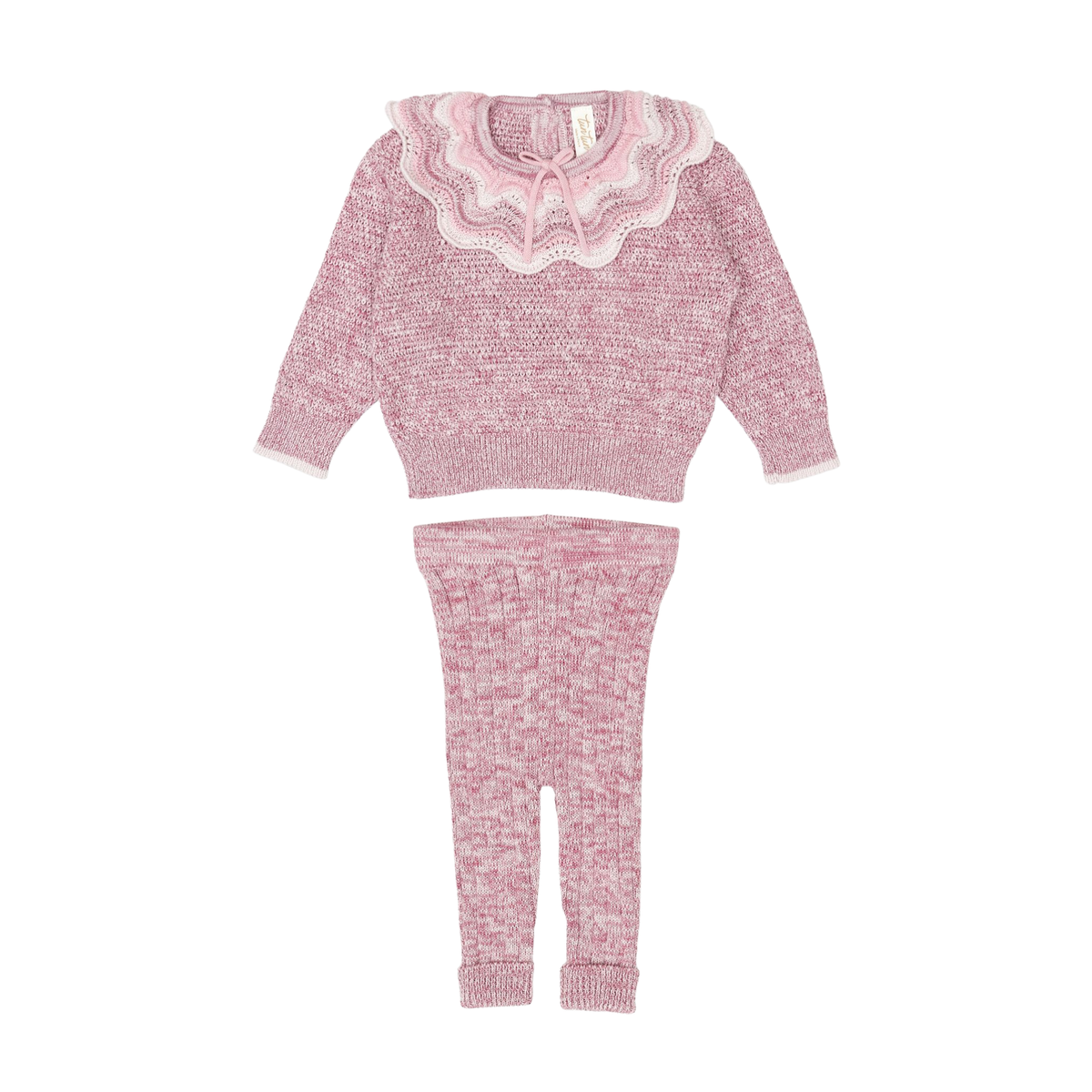 Tuntun Multicolor Ruffle Sweater Set