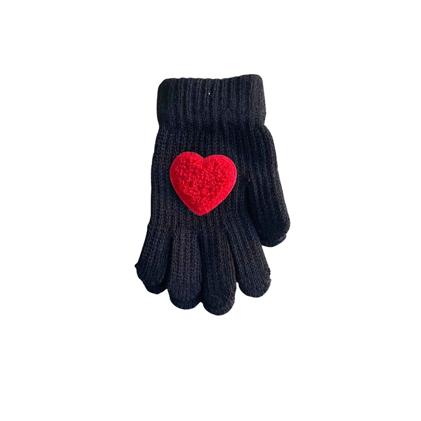 Mini Pops Glove With Sherpa Heart Patch