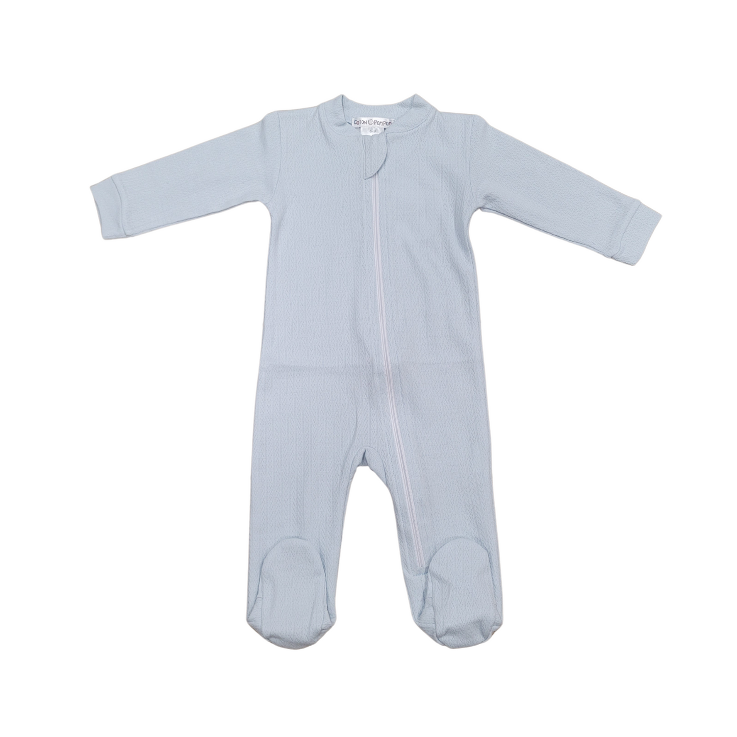 Coton Pompom Jacquard Boy Footie Set