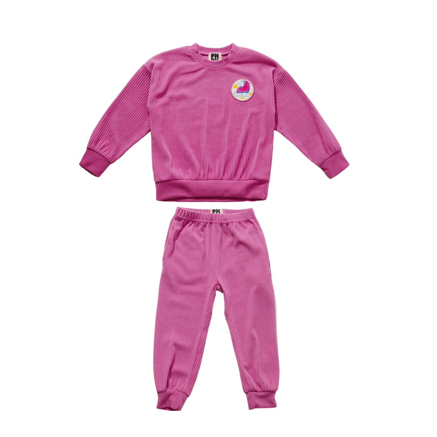 Ph Play Patched Sweatshirt Set