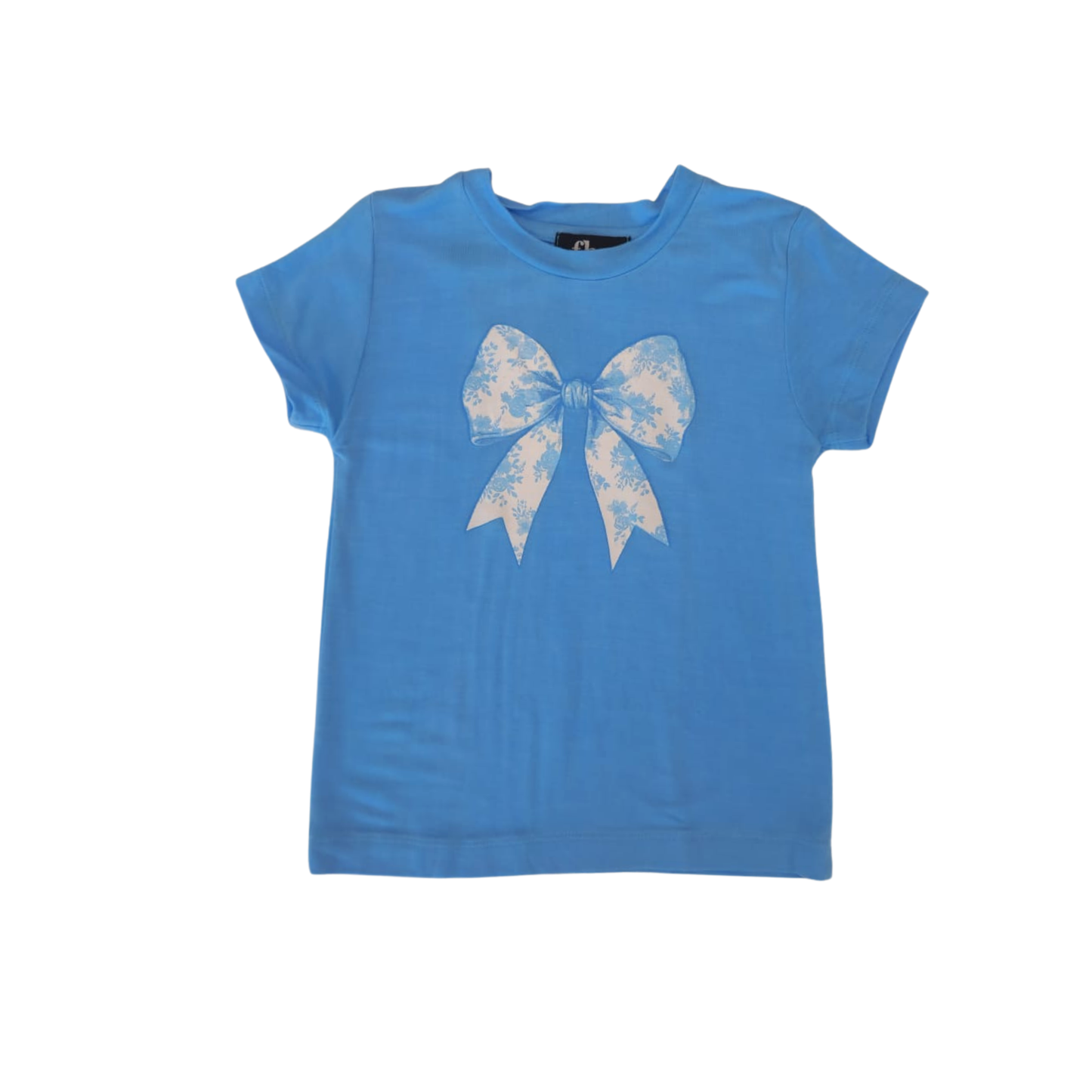 Flowers By Zoe Large Toile Bow Short Sleeve Tee