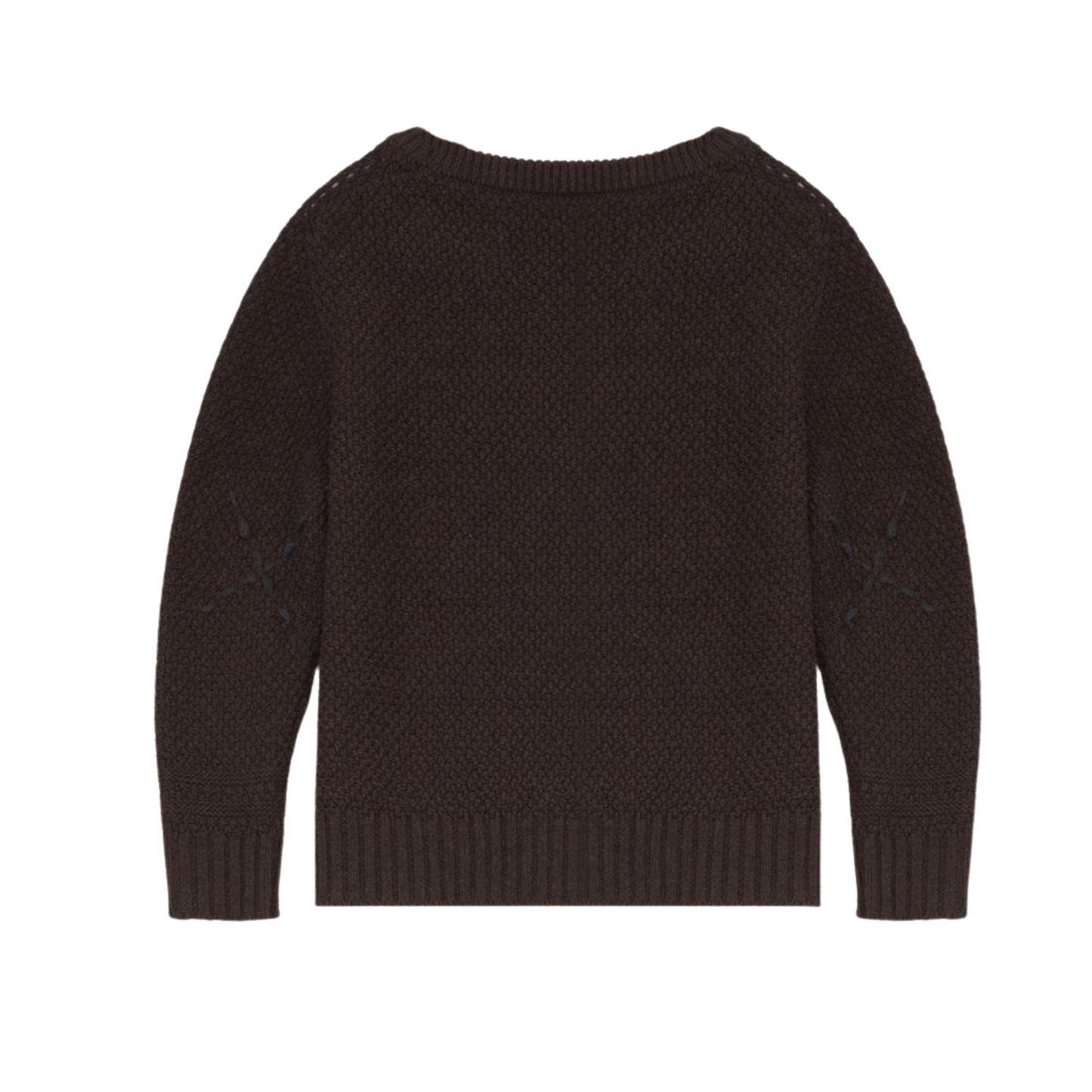 Calla Lili Brown Knit Round Neck Sweater