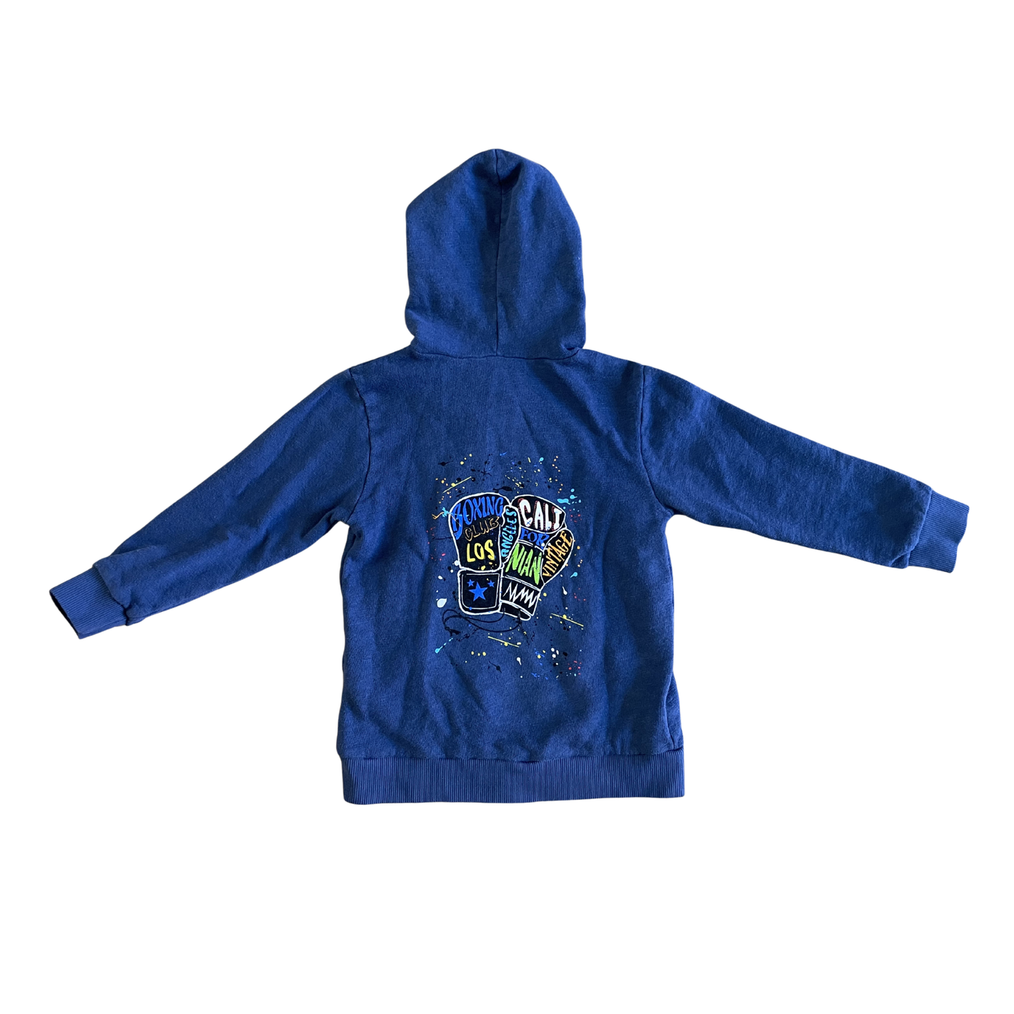 Californian Vintage Light Navy Boxing Gloves Zip Up Hoodies