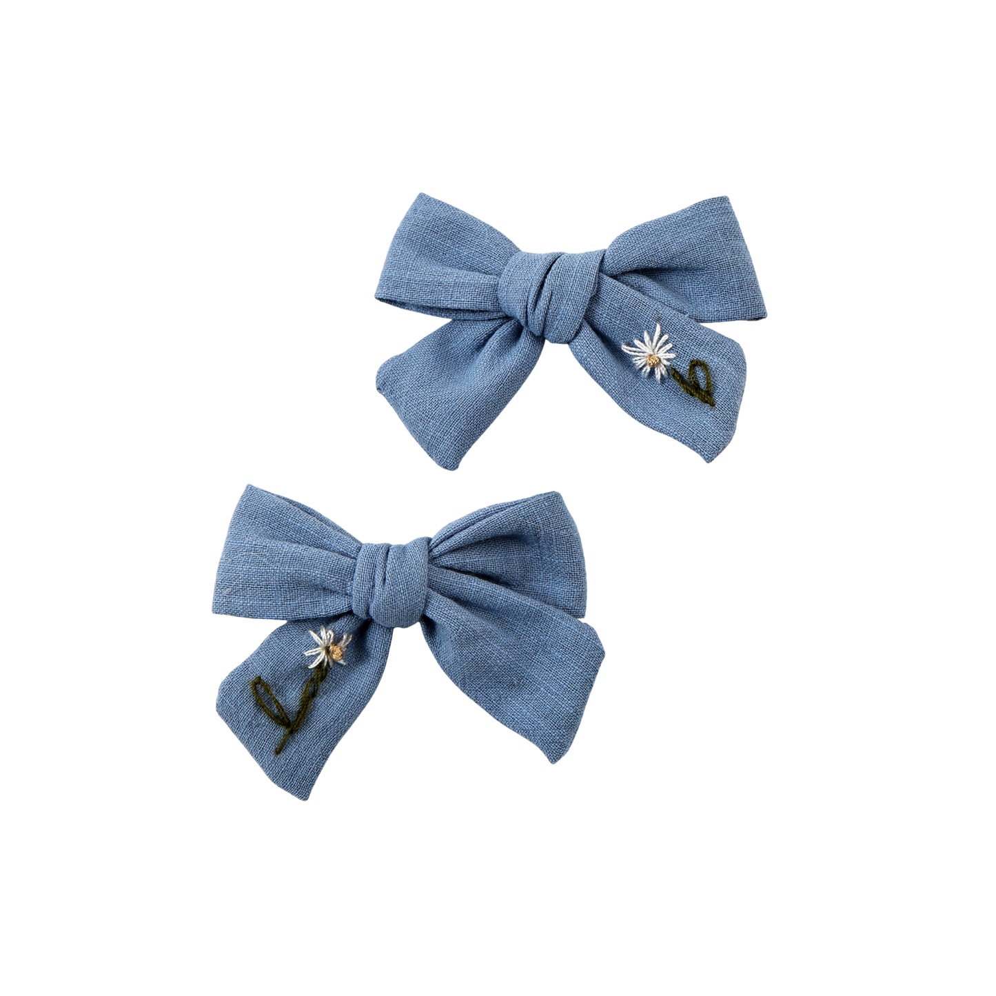 Halo Felicity Summer Soiree Linen Floral Embroidered Double Clip Set