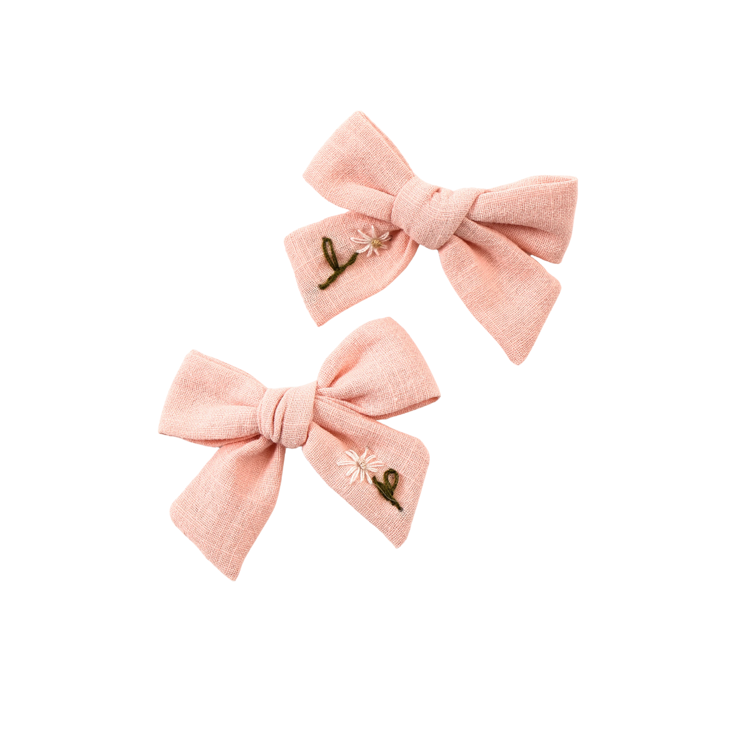 Halo Felicity Summer Soiree Linen Floral Embroidered Double Clip Set