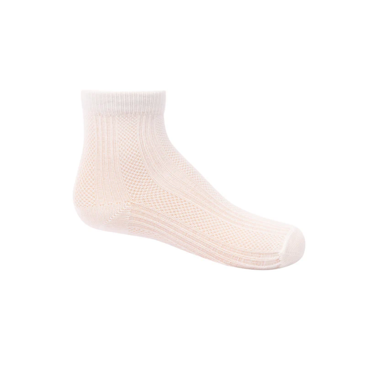 Zubii 99 Ivory Fishnet Stripe Modal Ankle