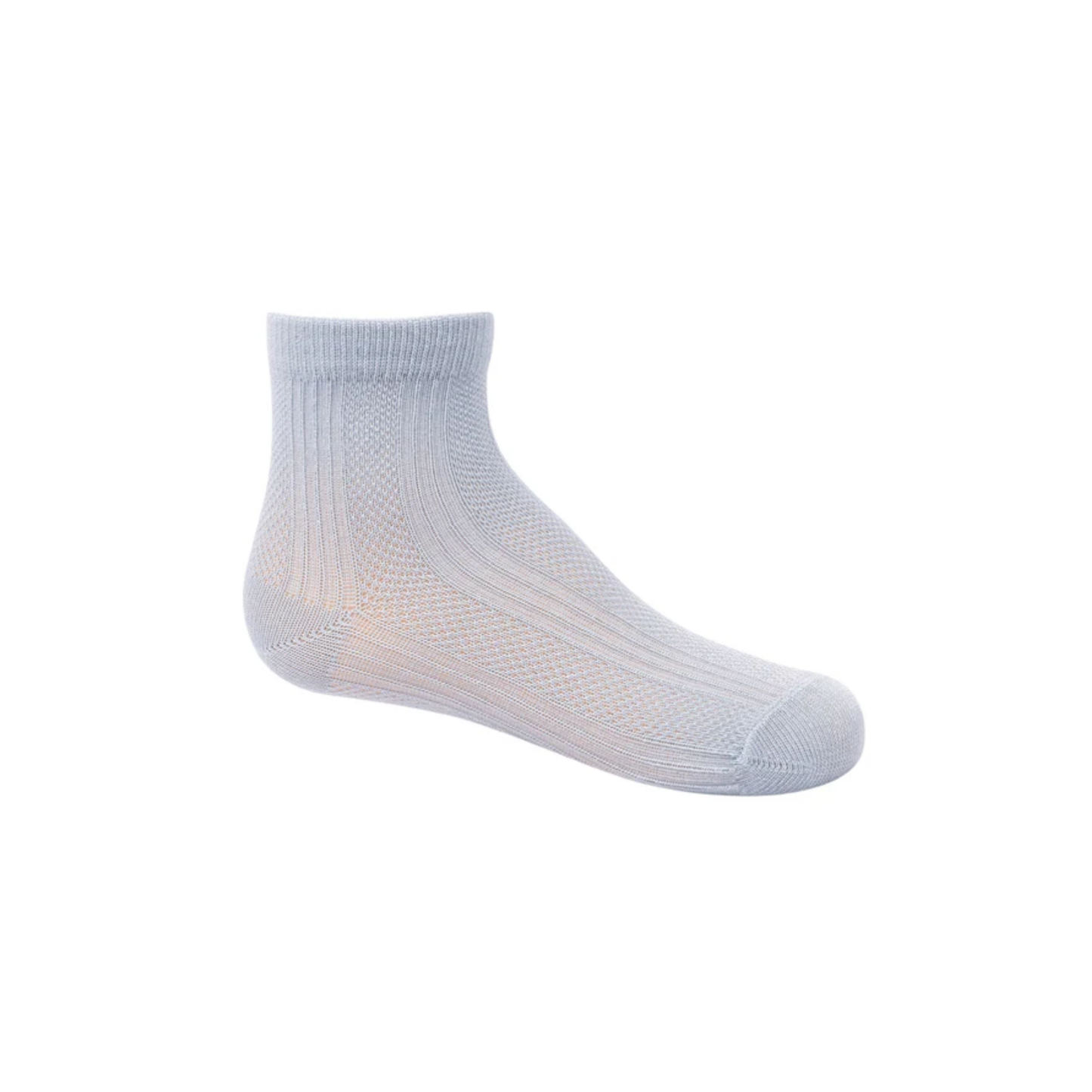 Zubii 475 Powder Blue Fishnet Stripe Modal Ankle