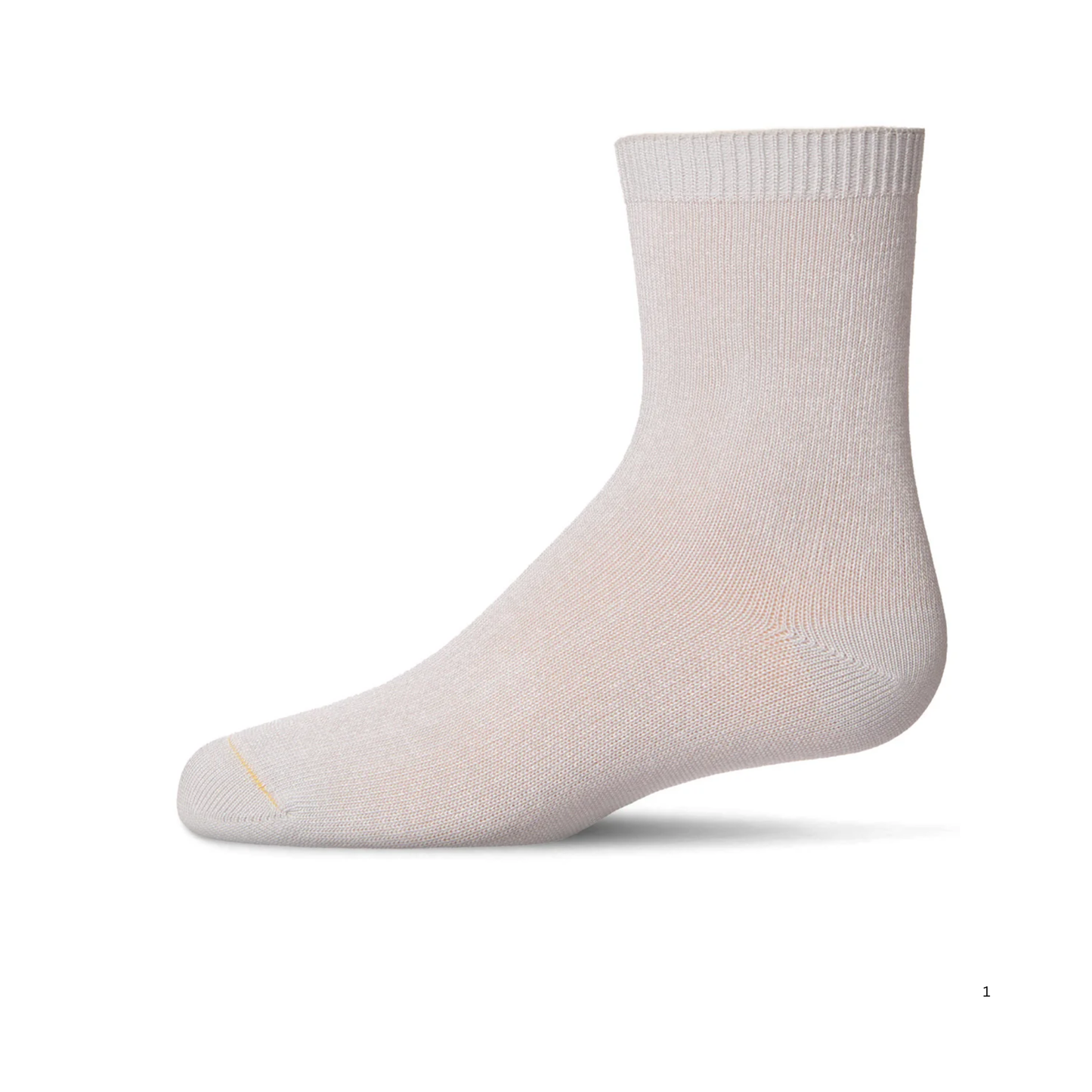 Memoi Toddlers and Kids Basic Soft Rayon from Bamboo Crew Socks Pale Gray