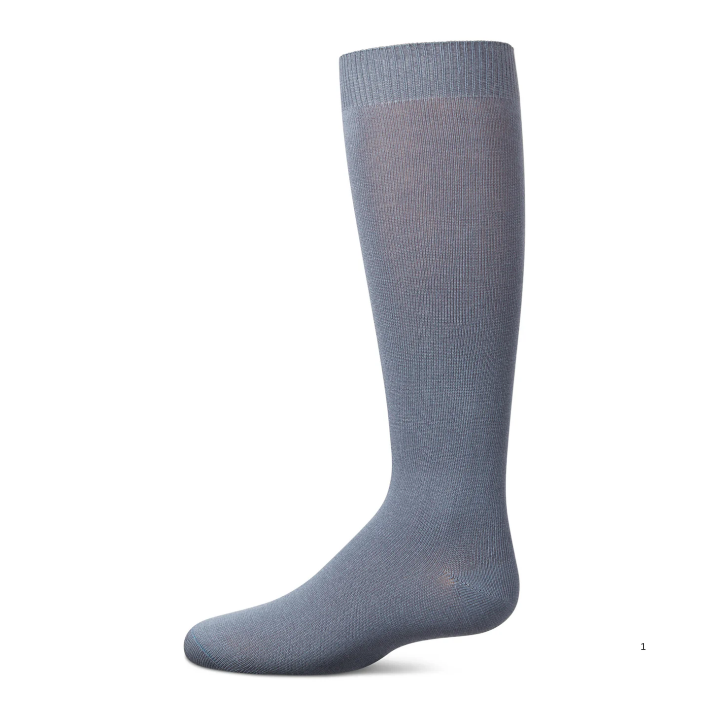 Memoi Kids Basic Soft Rayon from Bamboo Knee High Socks Smoky Blue - Mk-6266
