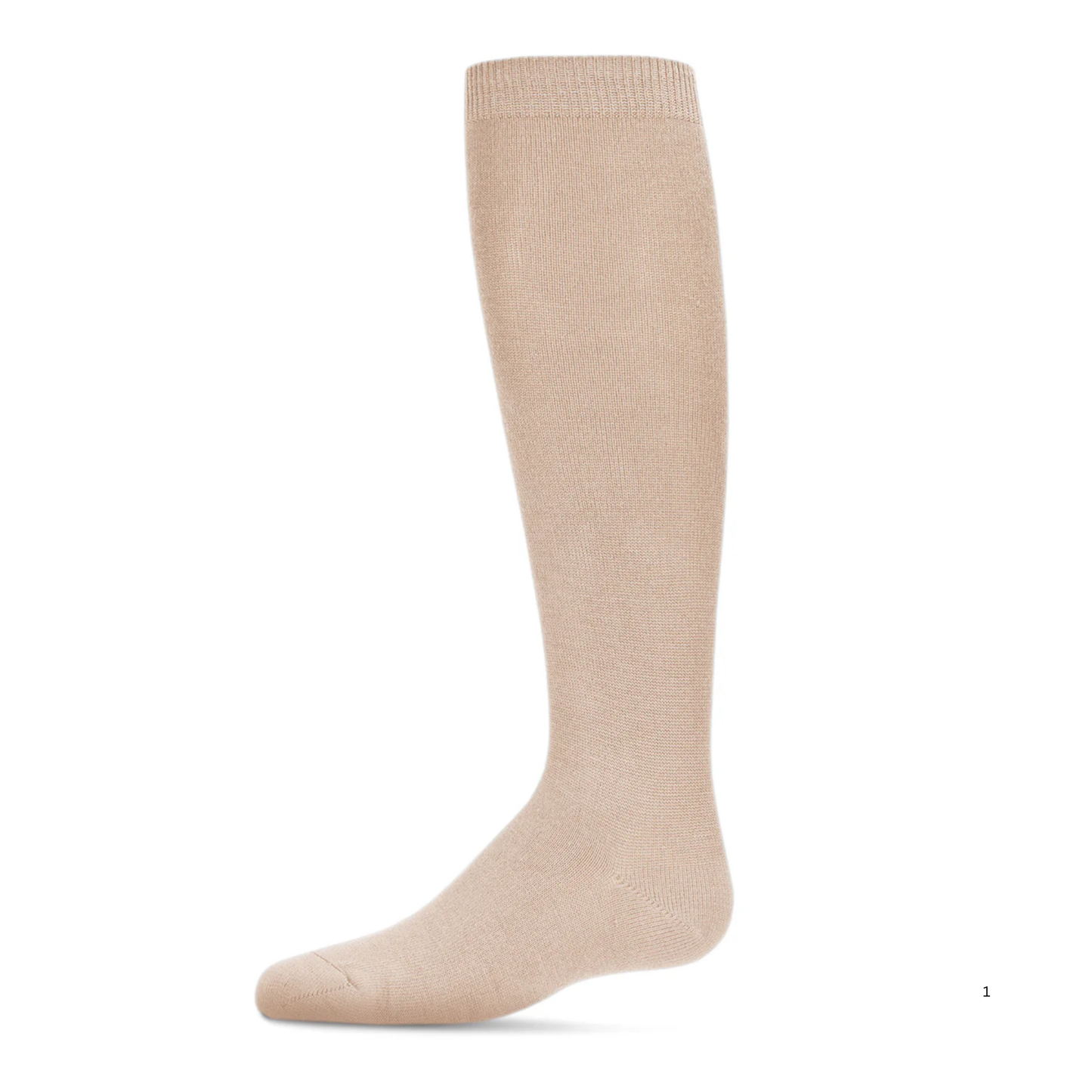Memoi Kids Basic Soft Rayon from Bamboo Knee High Socks Latte - Mk-6266