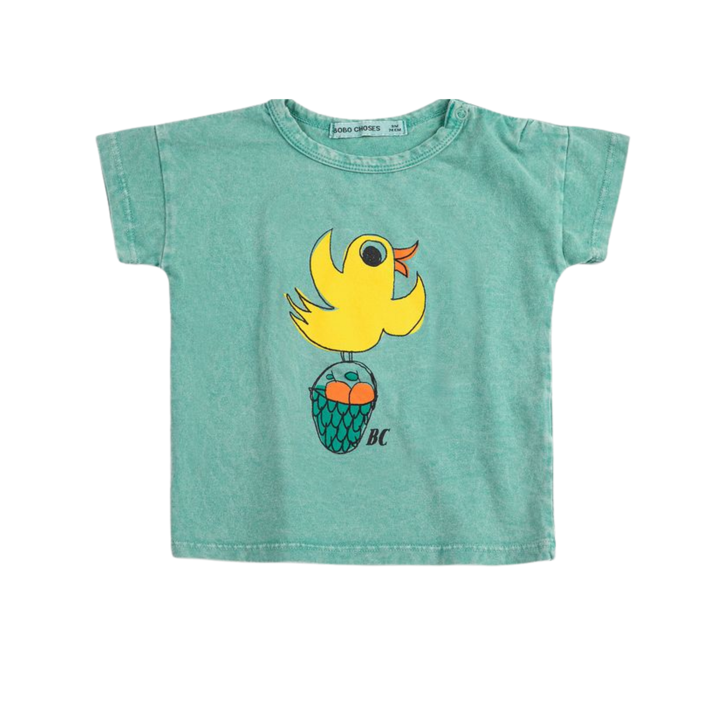 Bobo Choses Green Flying Oranges Short Sleeve Tee