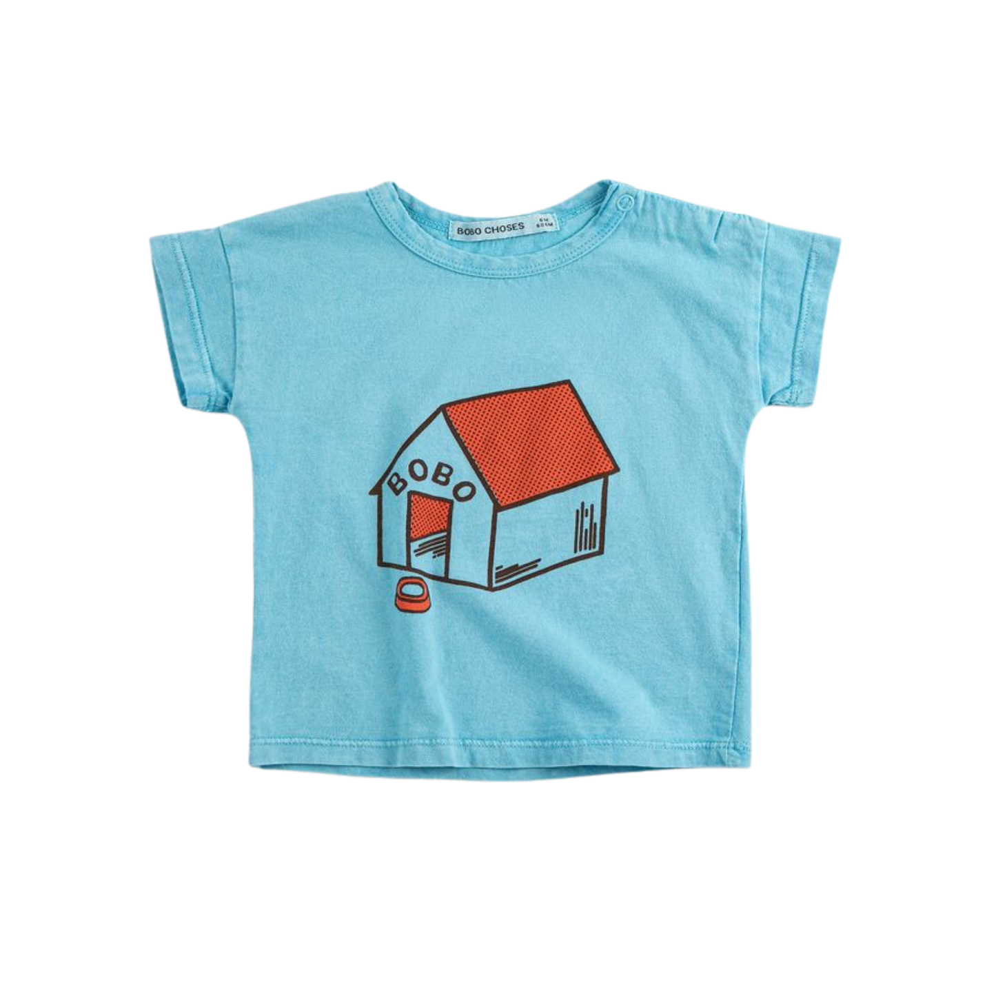 Bobo Choses Prussian Blue Pickles Is At Home Short Sleeve Tee
