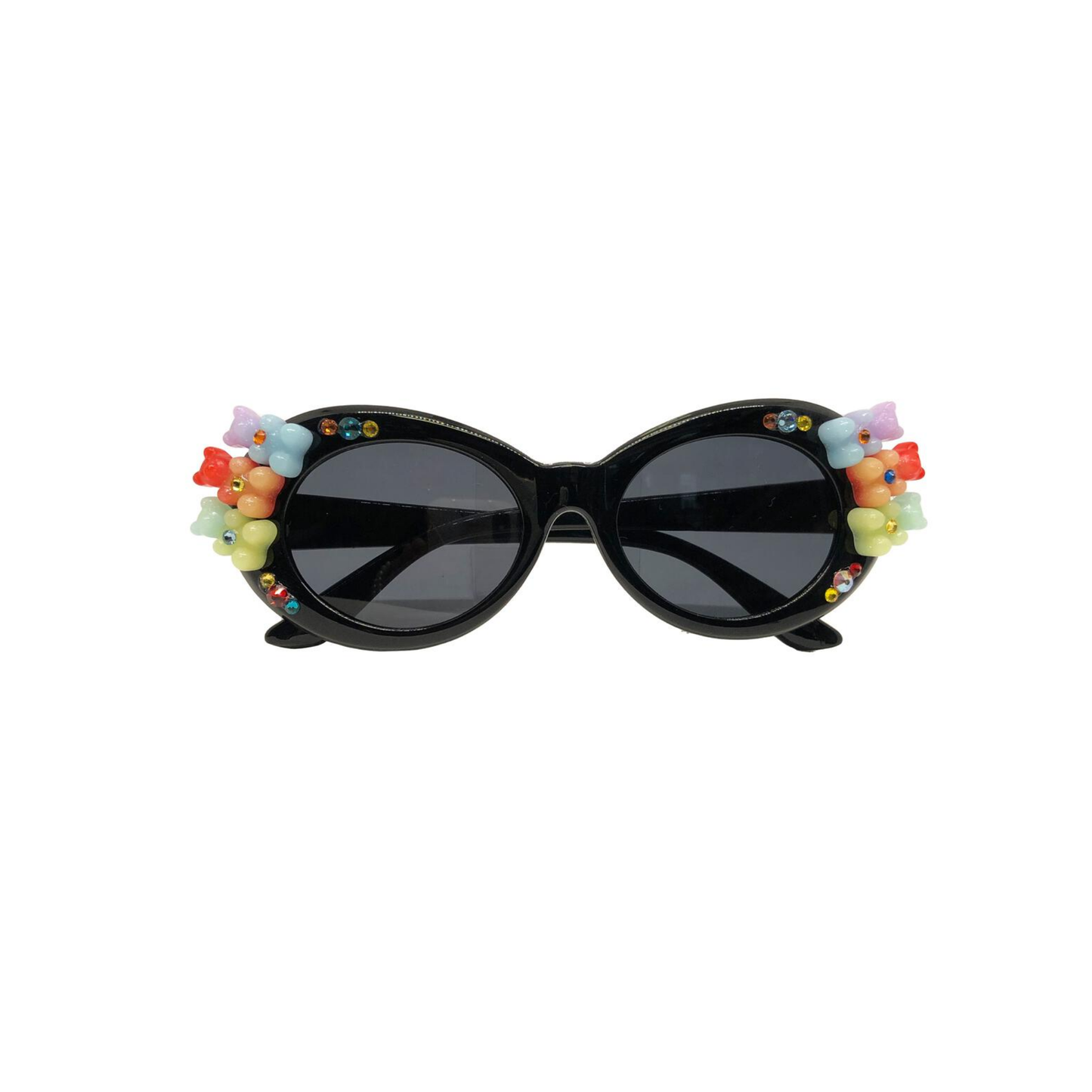Bari Lynn Black/Multi Crystallized Gummy Bears Sunglasses