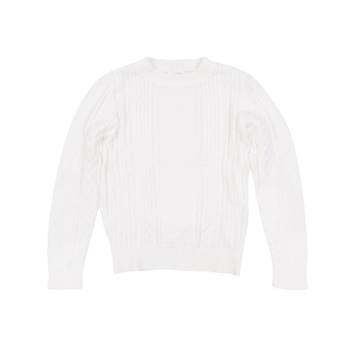 Motu Boys White Penn Mix Long Sleeve Knit Sweater
