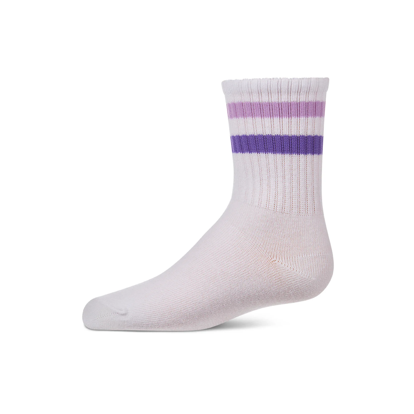 Memoi Purple Double Stripe Crew