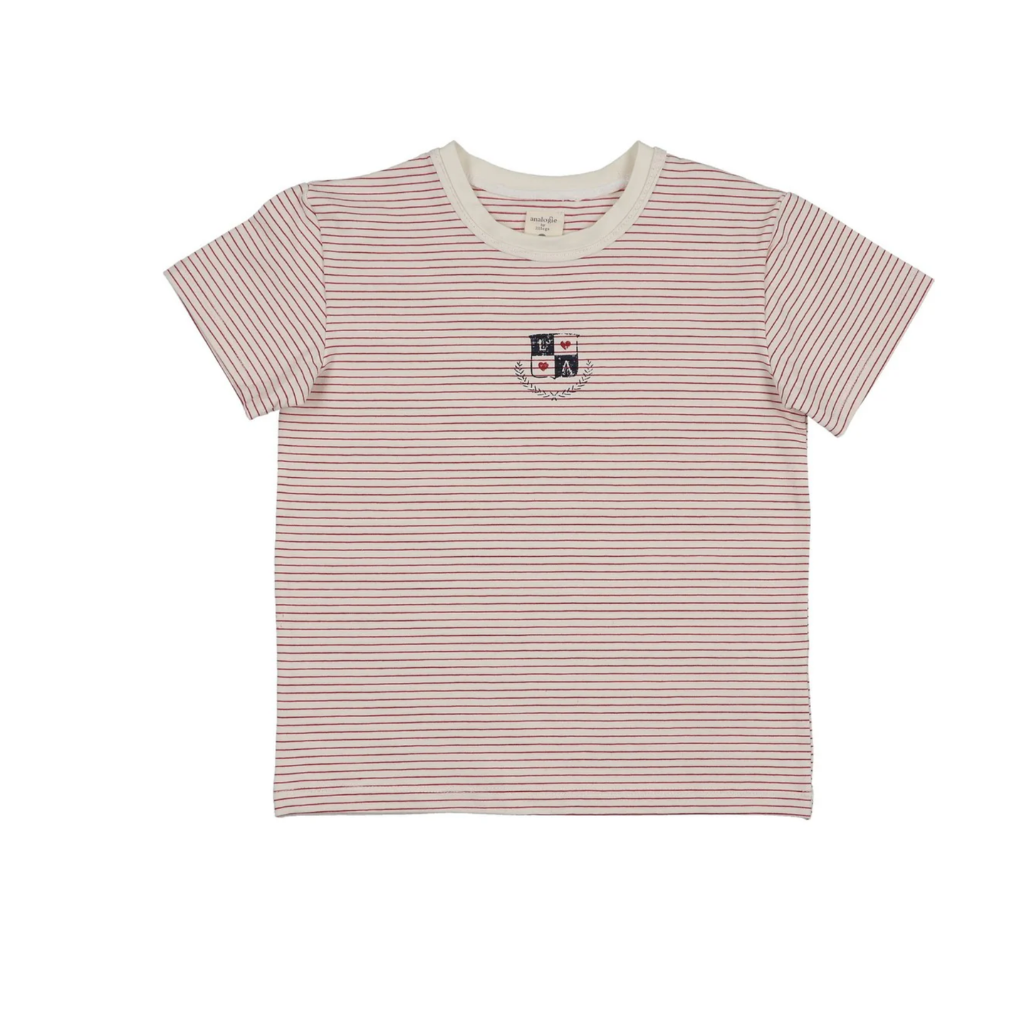 Analogie Red Stripe Denim City Short Sleeve Tee