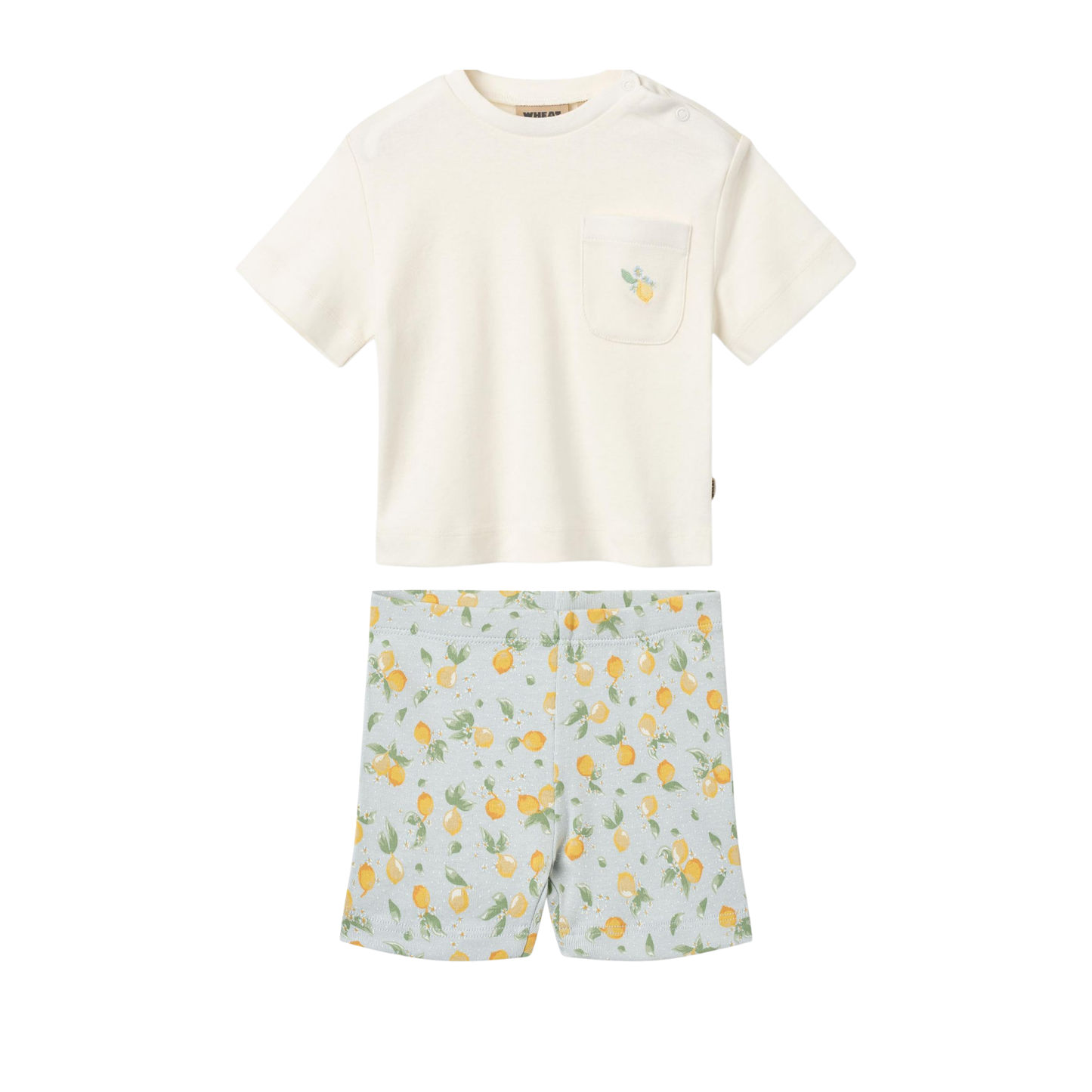 Wheat Summer Ivory Citrus Elsine Shorts Set