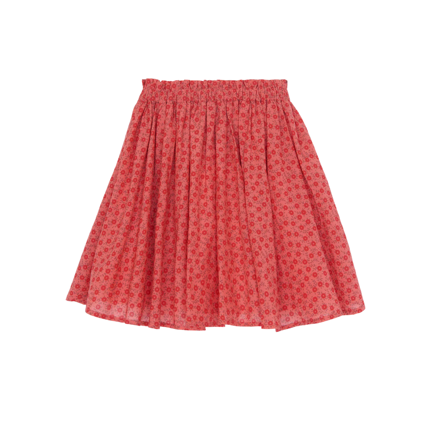 Bonton Red Flower Petals Skirt