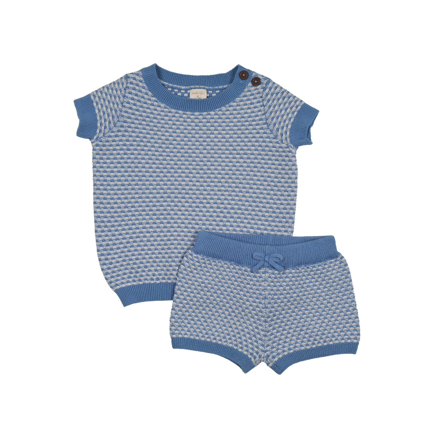Analogie Fresh Blue Multi Knit Crewneck Set
