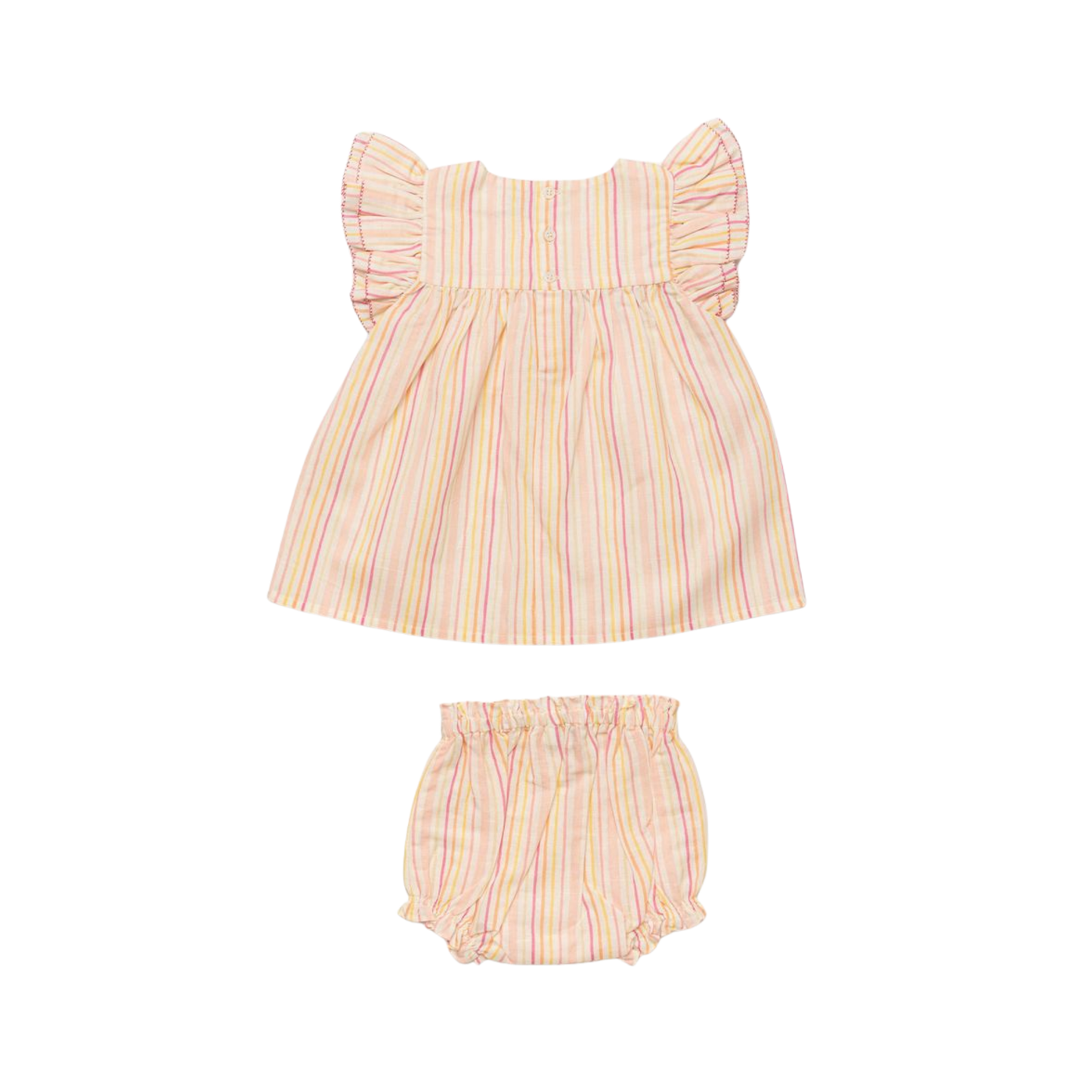 Early Sunday Pink Sienna Stripe Bloomer Set