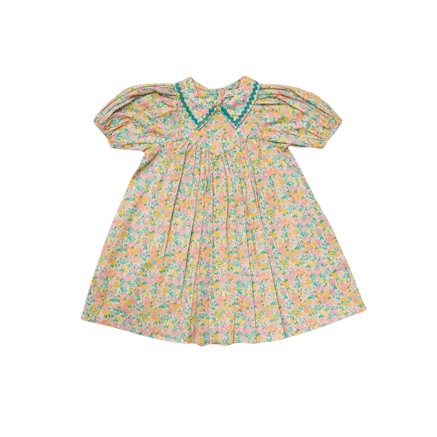 Early Sunday Mint Beth Emma Floral Short Sleeve Dress