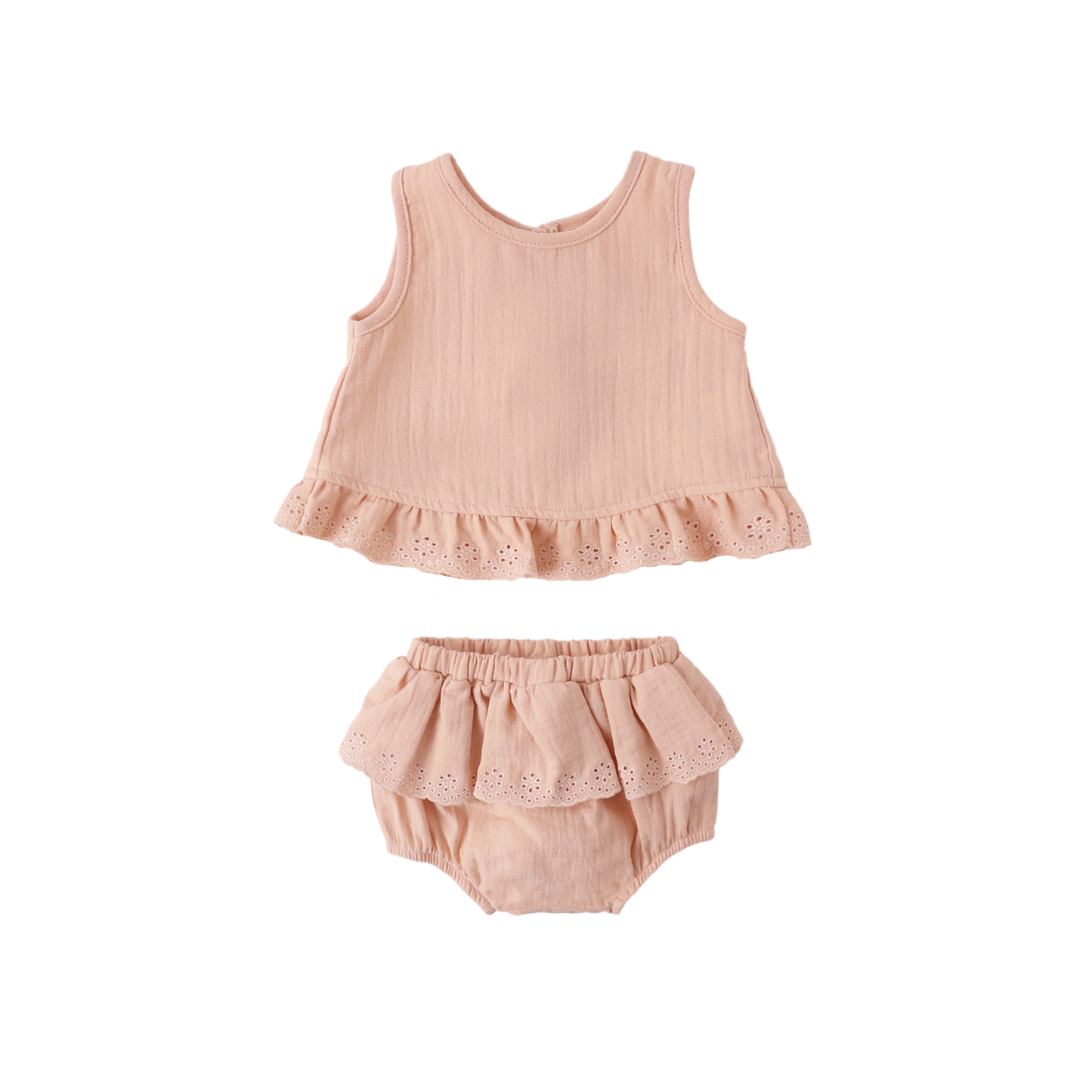 Quincy Mae Melon Tulip Ruffled Bloomer Set