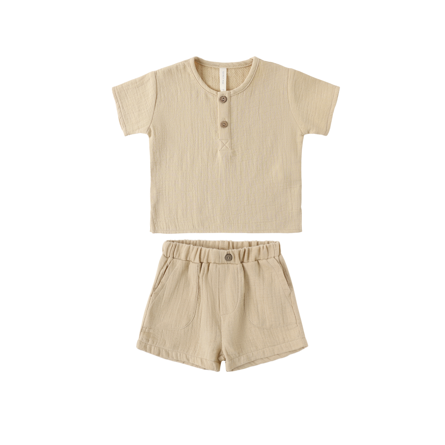 Quincy Mae Butterscotch Henry Shorts Set
