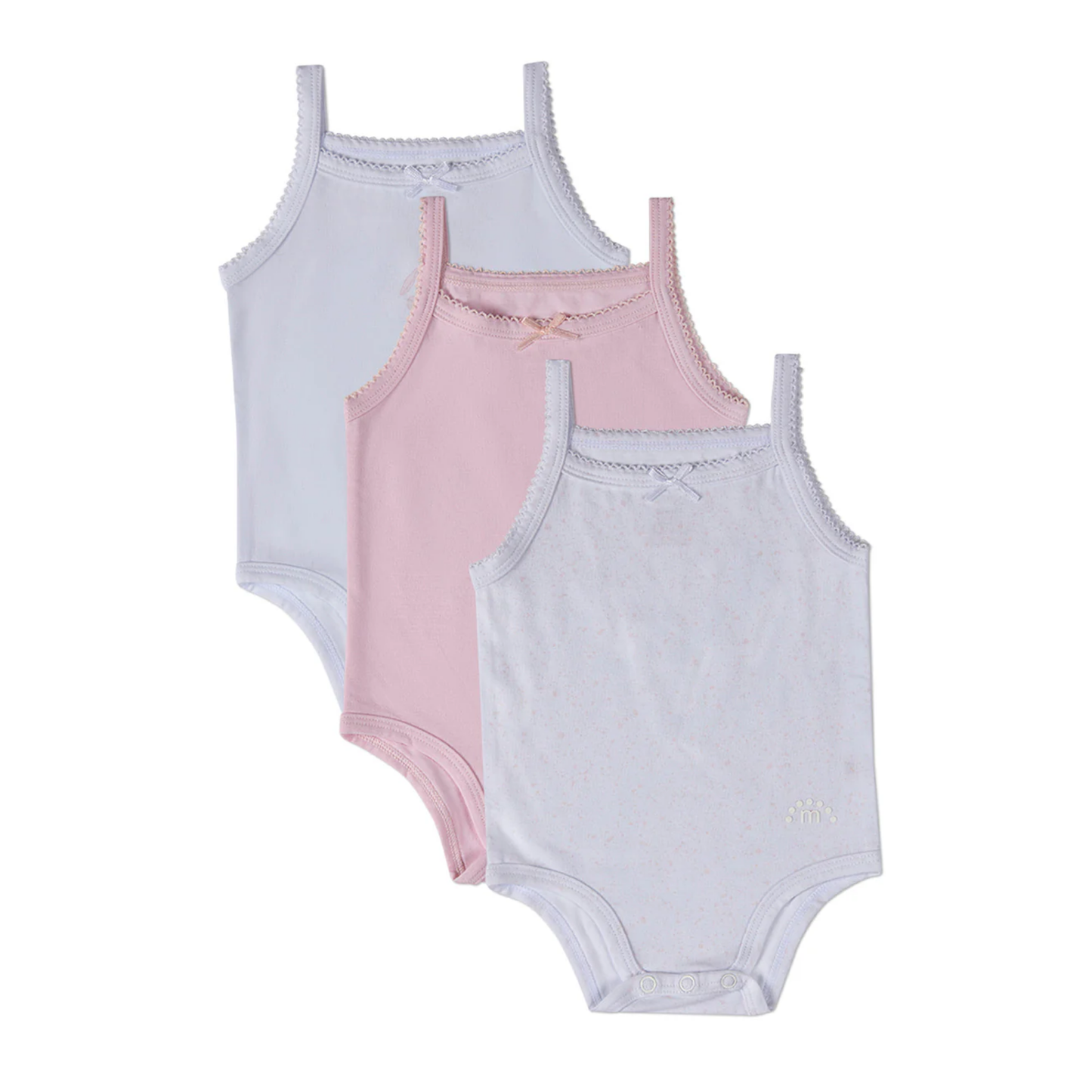 MiniMoi Playful Bunny Cotton Modal Bodysuits 3 Pack