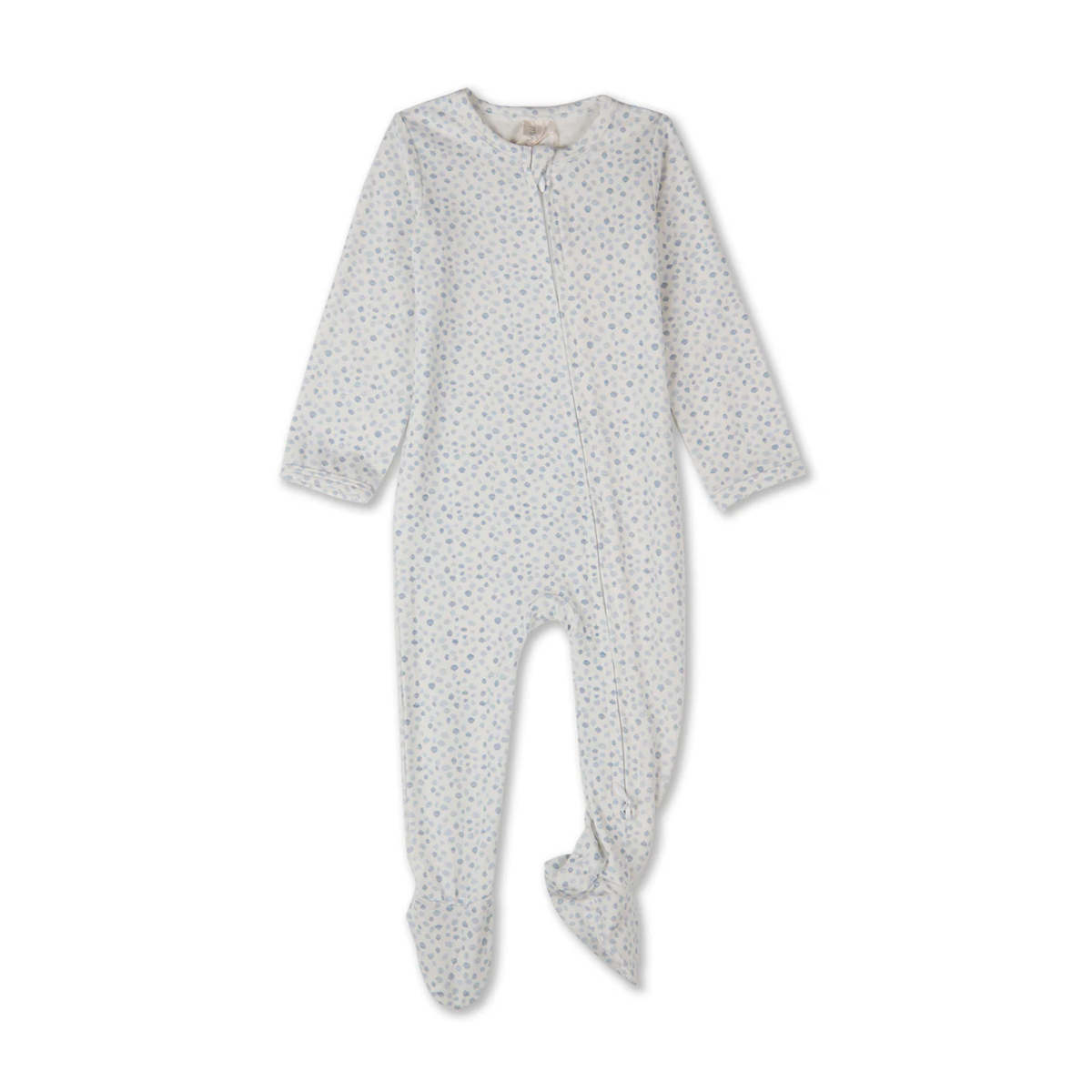MiniMoi Abstract Spots Front Zip Footie