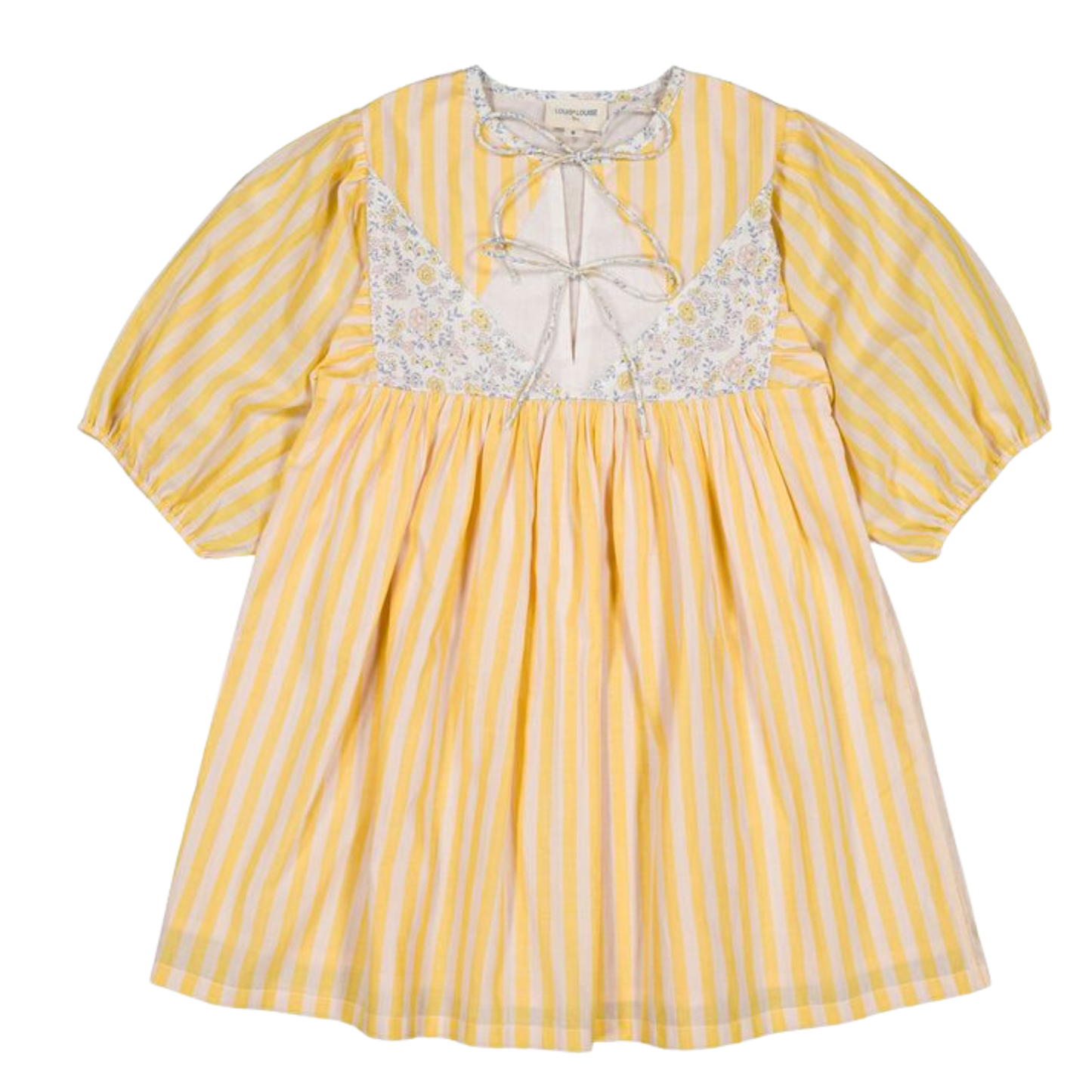 Louis Louise Yellow/Pink Pauly Big Stripe Short Sleeve Dress