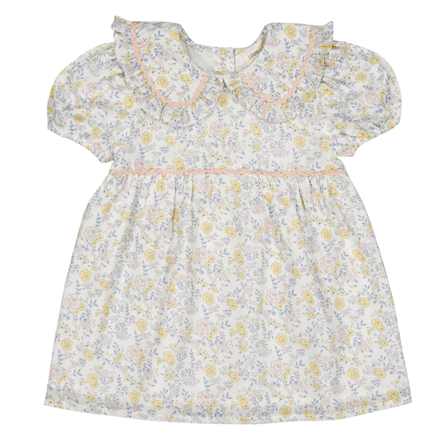 Louis Louise Off White Henrietta Romantic Flower Short Sleeve Dress