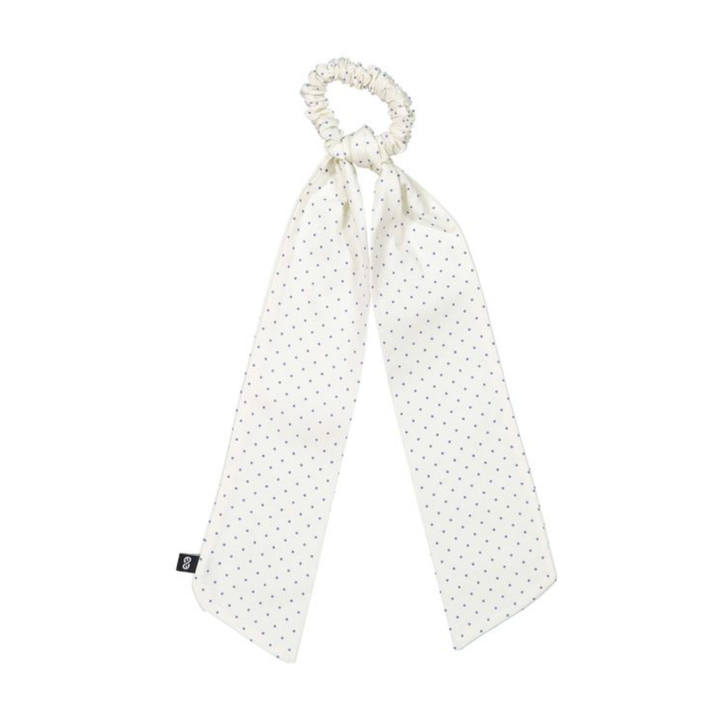 Knot Blue Dot Pebble Scrunchie