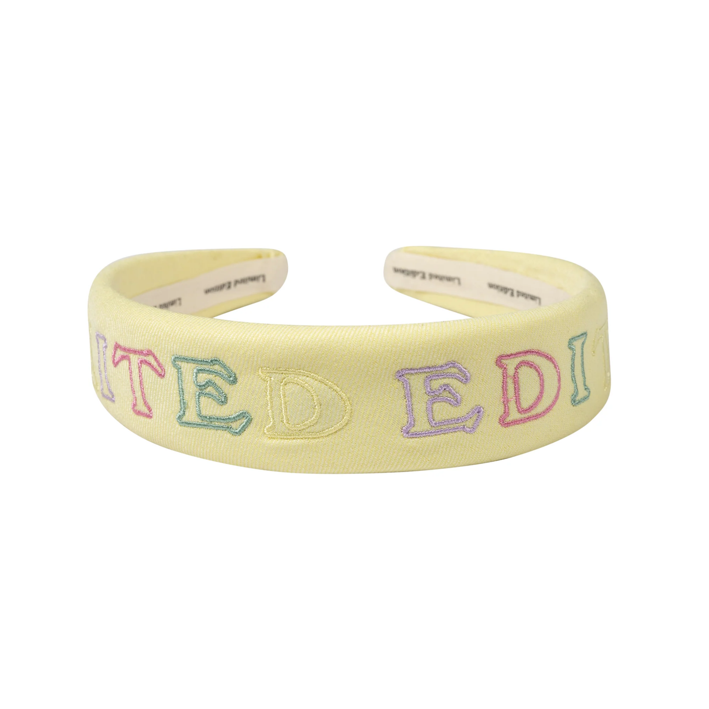 Limited Edition Yellow Embroidered Logo Headband