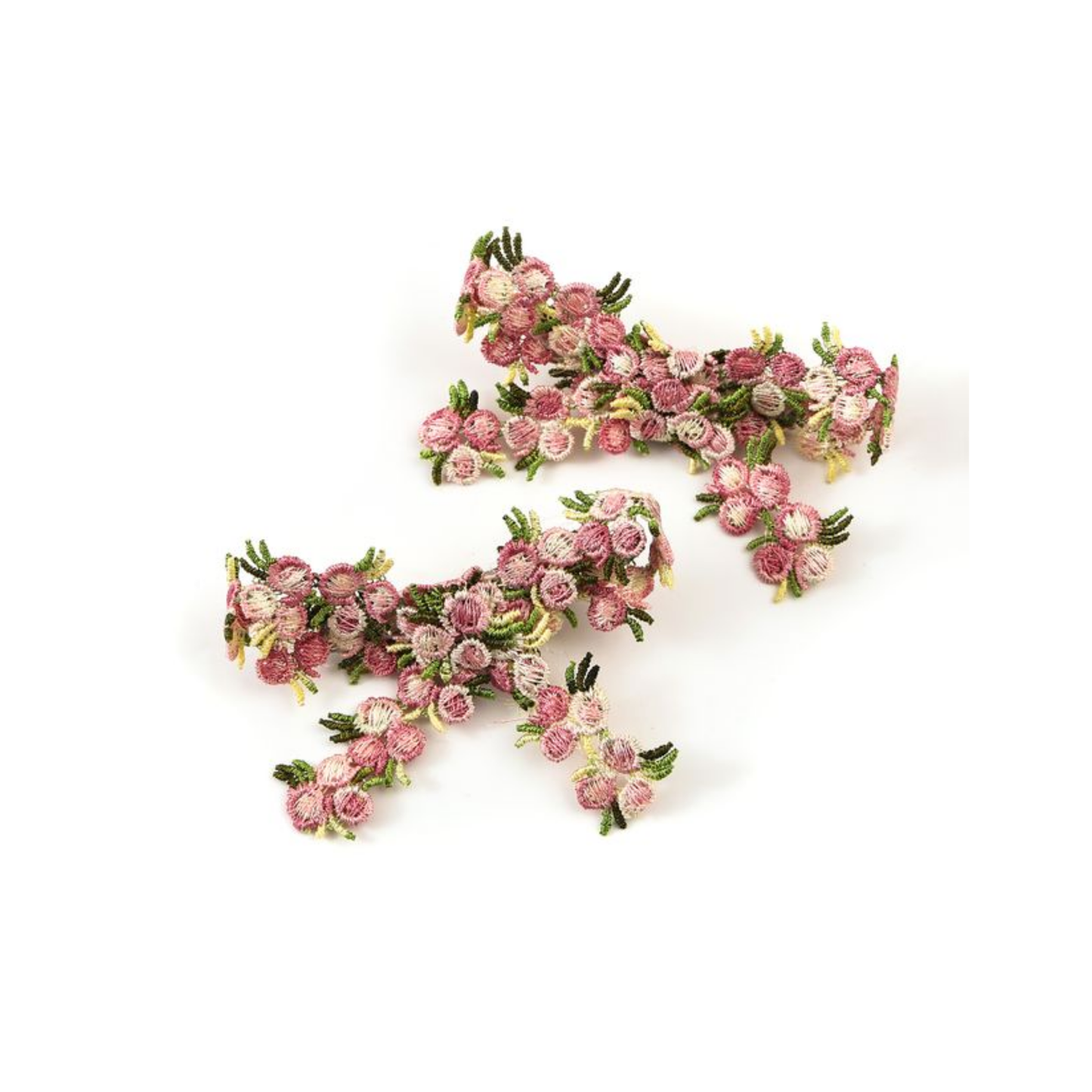 Halo Gia Embroidered Floral Double Clip Set