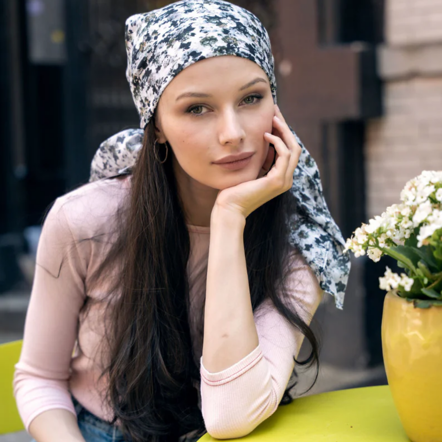 Tal Vintage Fall Floral Headscarf