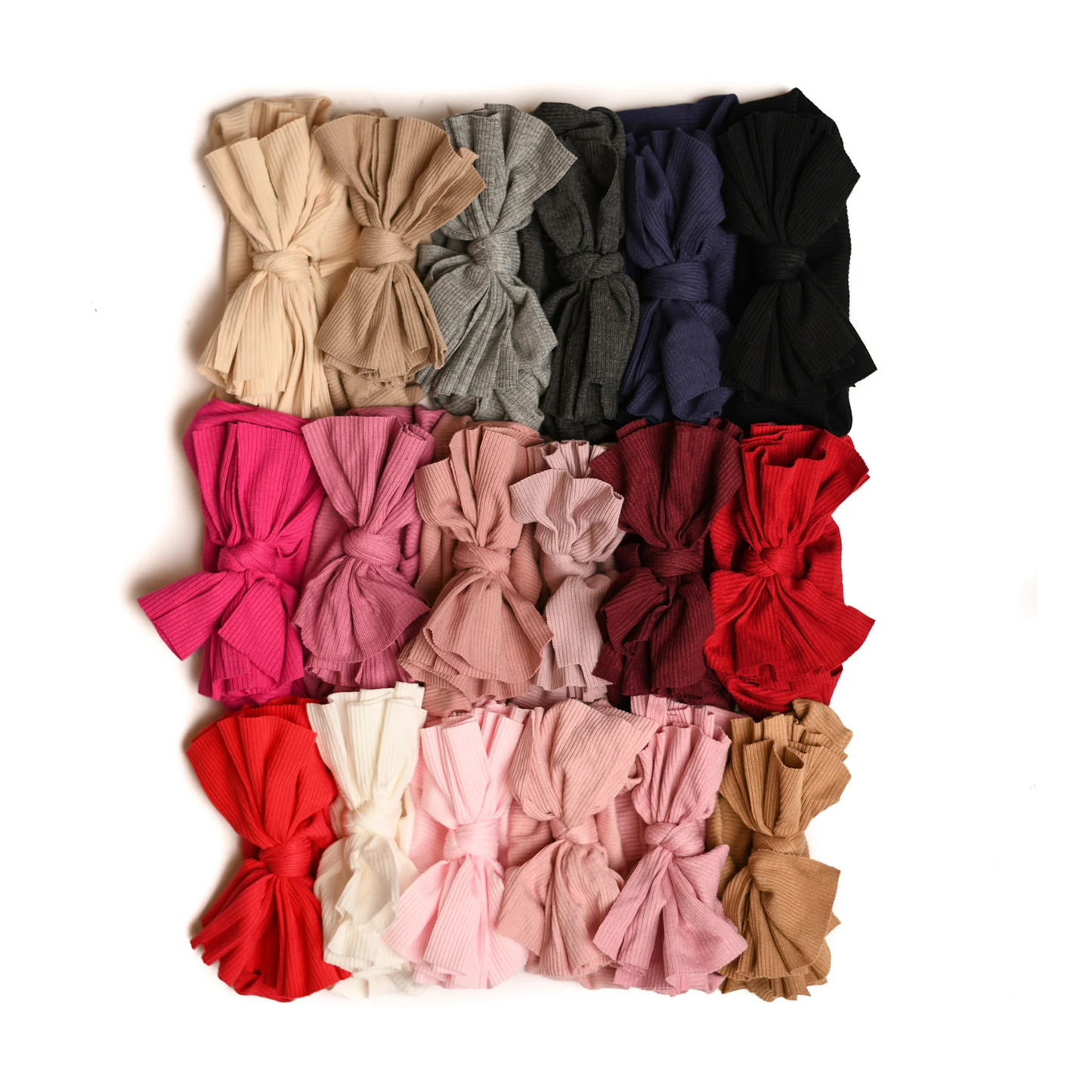 Nicsessories Butter Soft Ribbed Baby Bow Headband