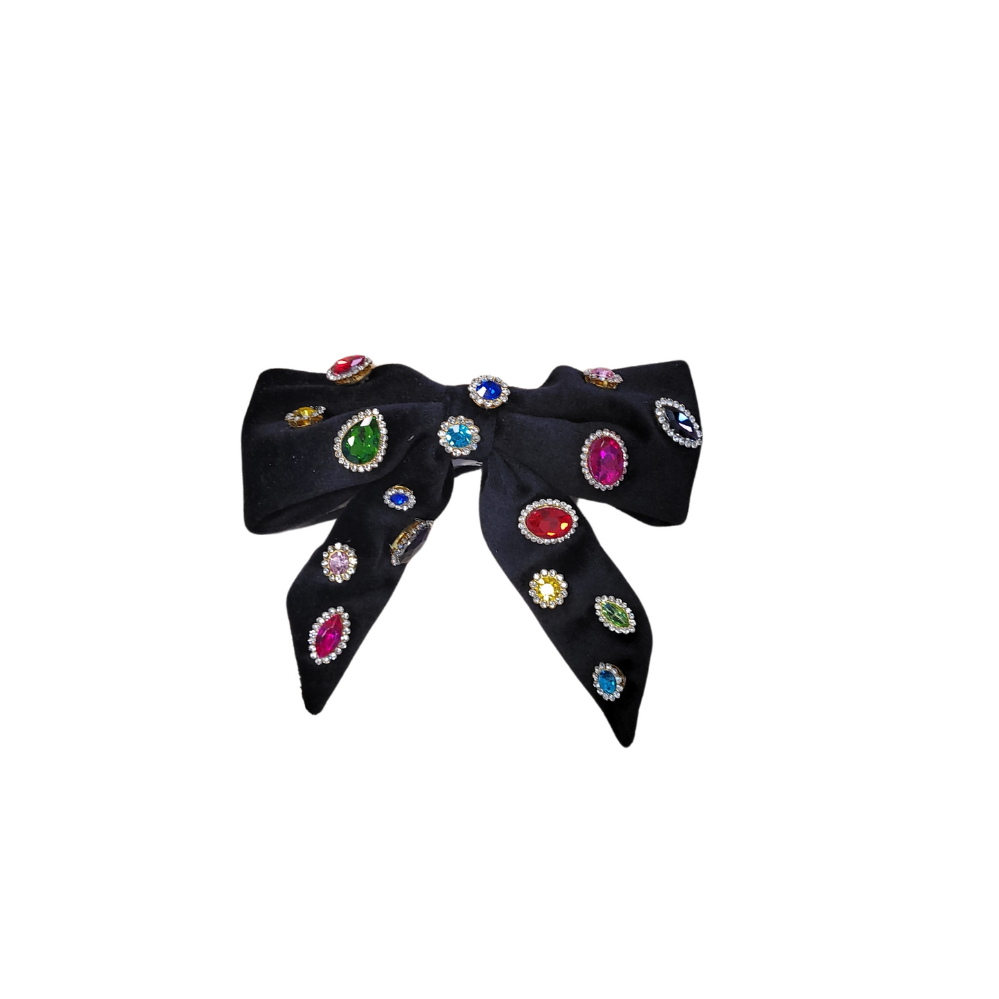 Bari Lynn Velvet Jewel Tail Bow Clip