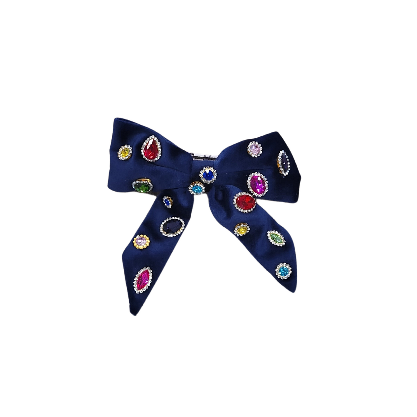Bari Lynn Velvet Jewel Tail Bow Clip