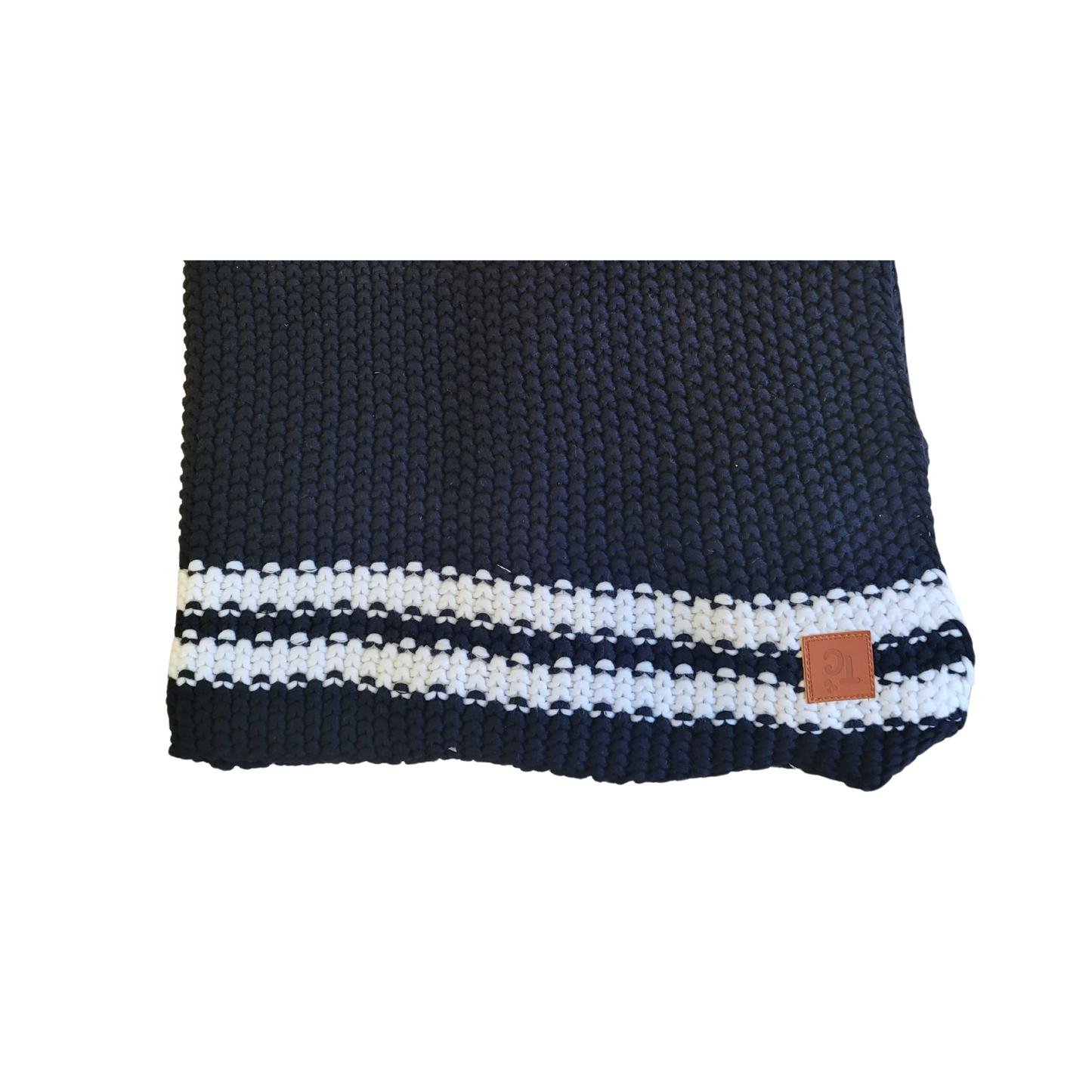 Tiny Cuddlez Stripe Border Knit Blanket